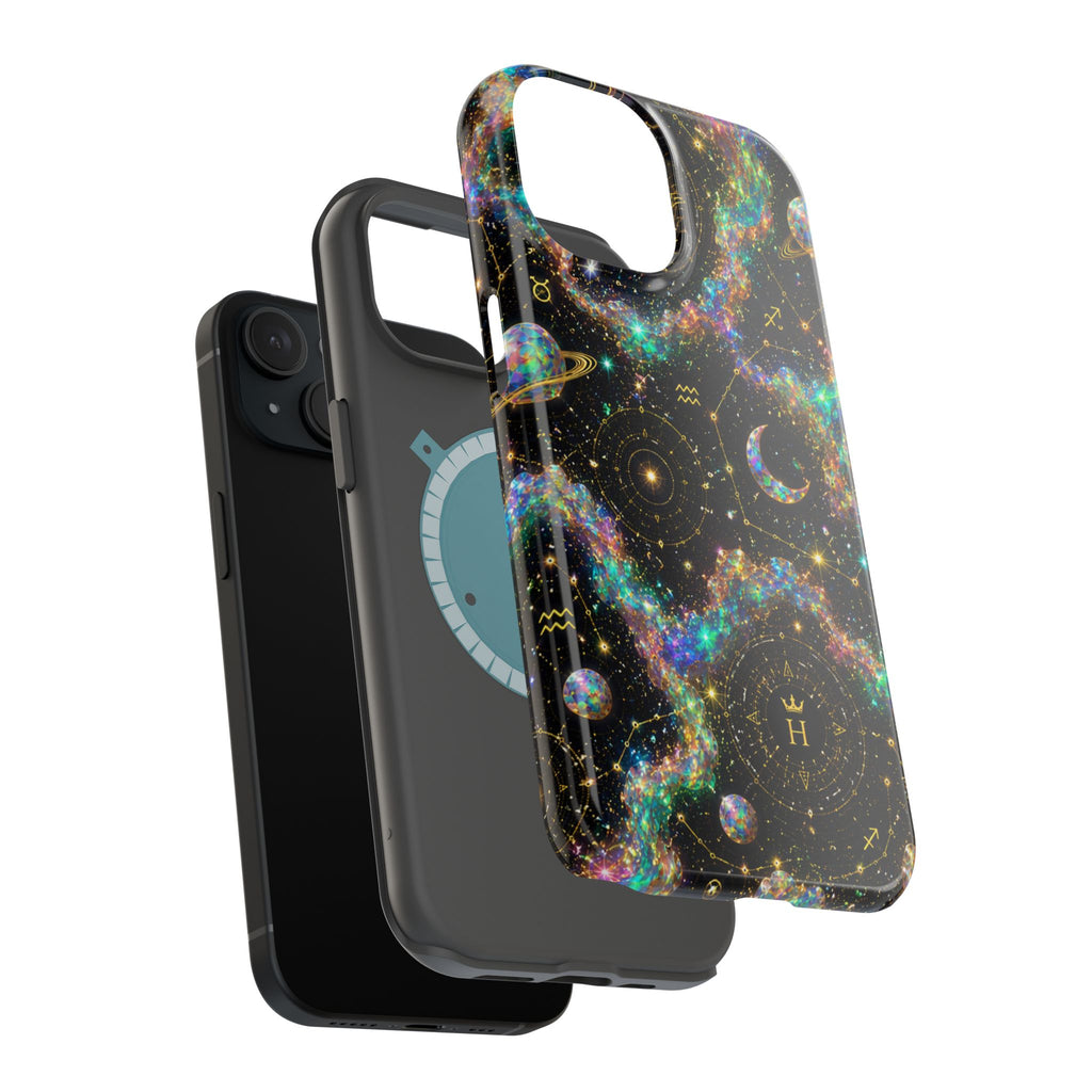 Astrology Galaxy Magnetic Impact Phone Case — Constellation & Moon Protective Cover