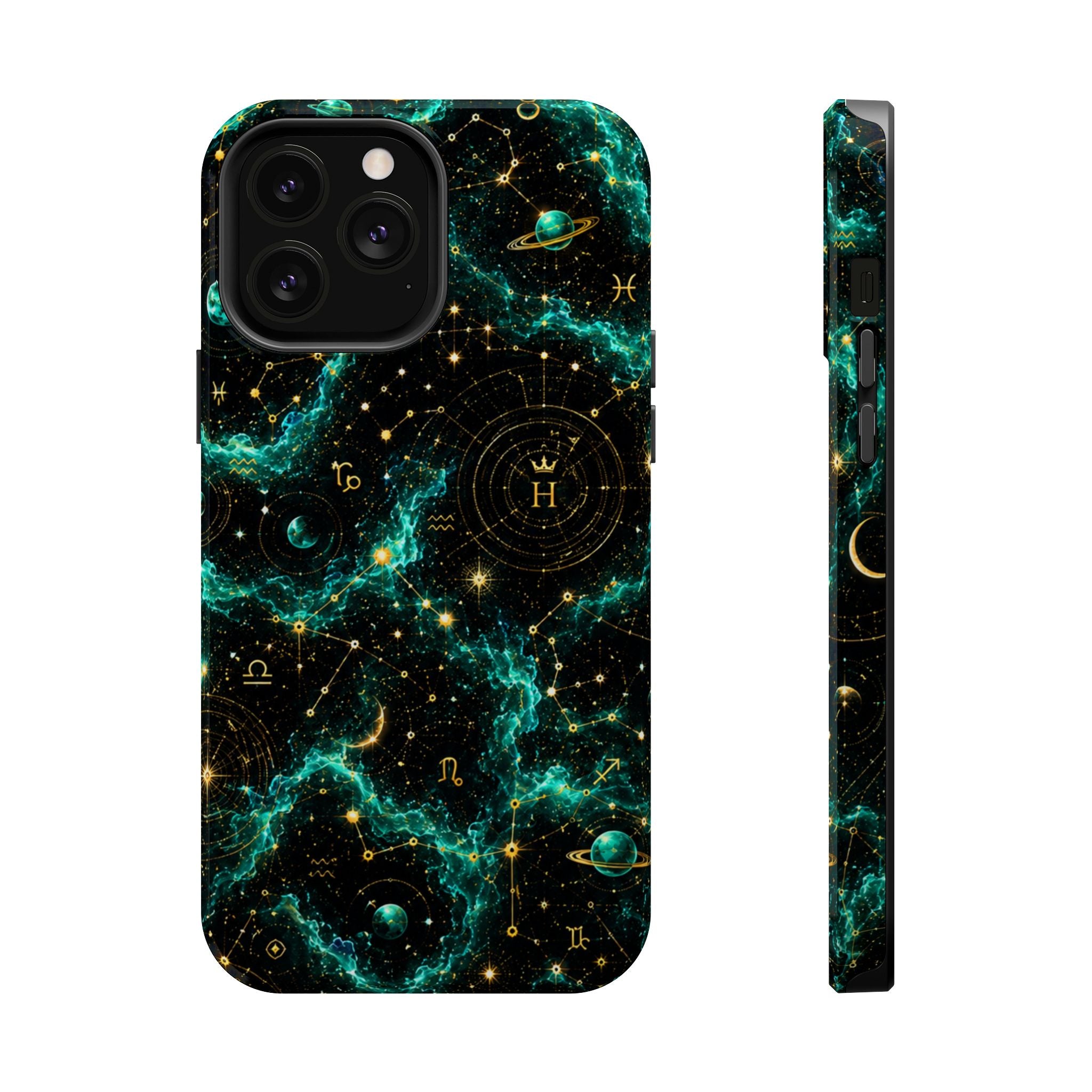 Sagittarius Turquoise Birthstone Phone Case — Black Magnetic Impact-Resistant