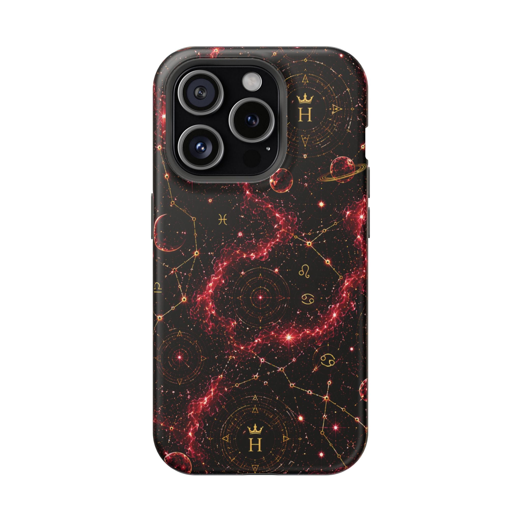 Cancer Ruby Birthstone Phone Case — Black Magnetic Impact-Resistant