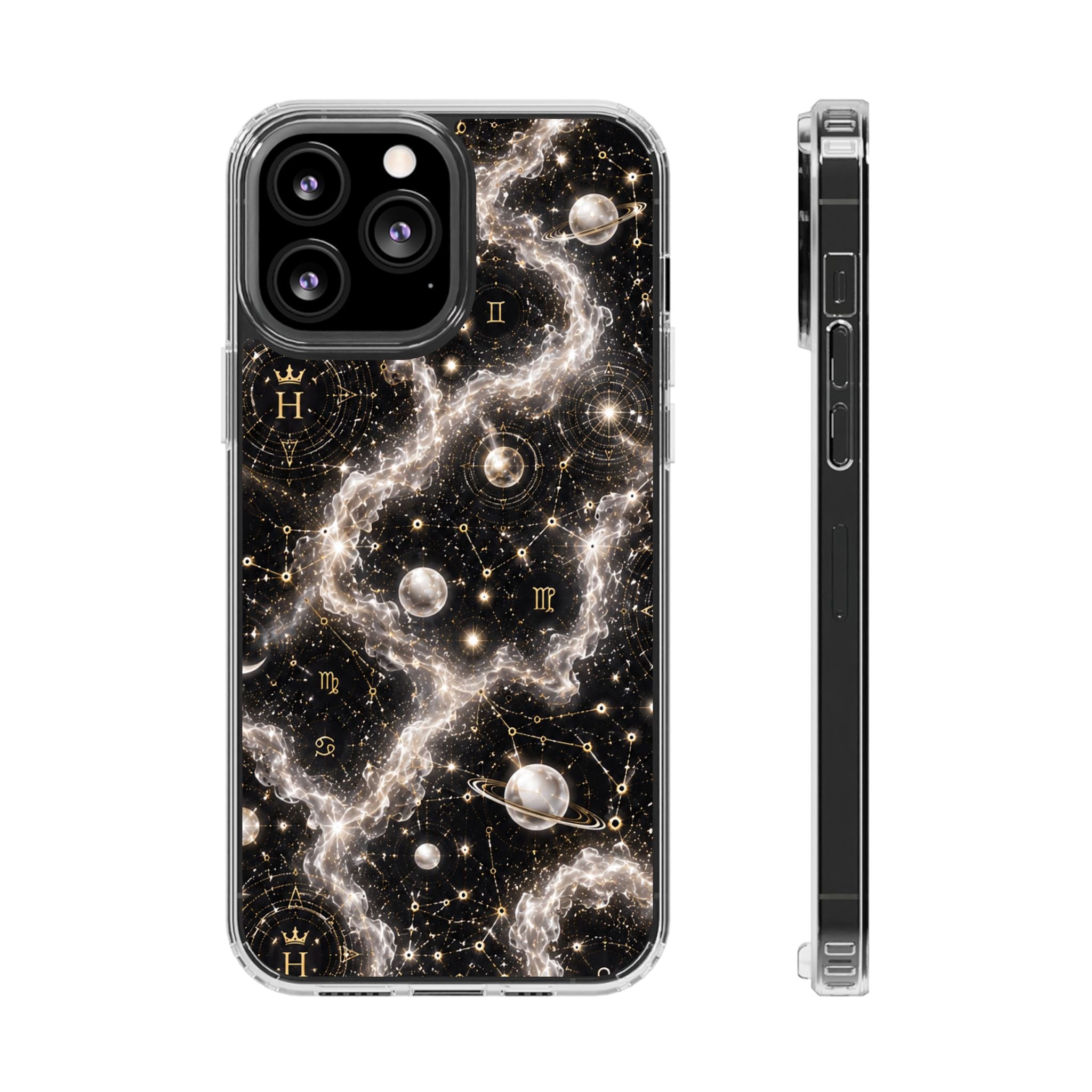 Gemini Pearl Birthstone Phone Case — Clear Magnetic Impact-Resistant