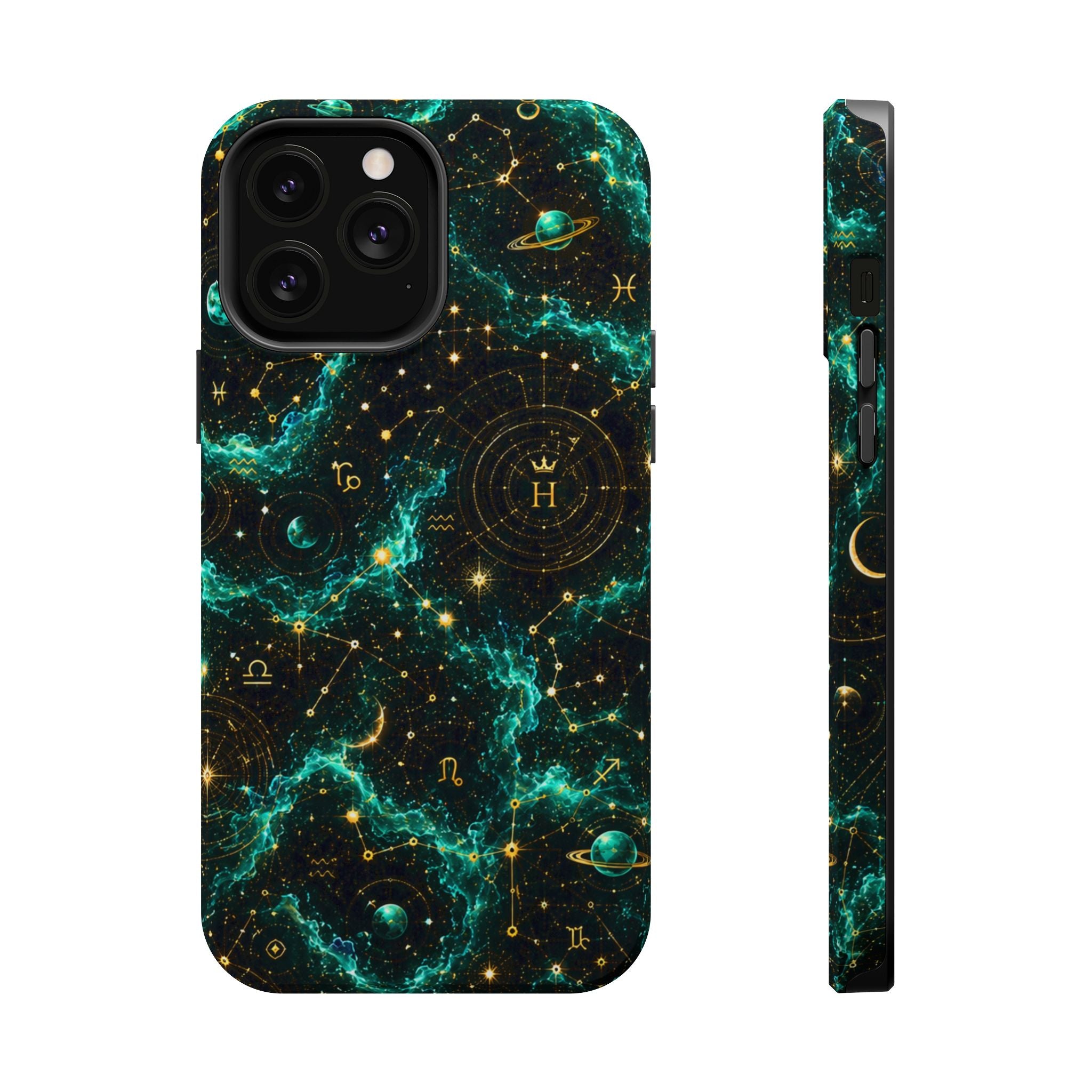 Sagittarius Turquoise Birthstone Phone Case — Black Magnetic Impact-Resistant