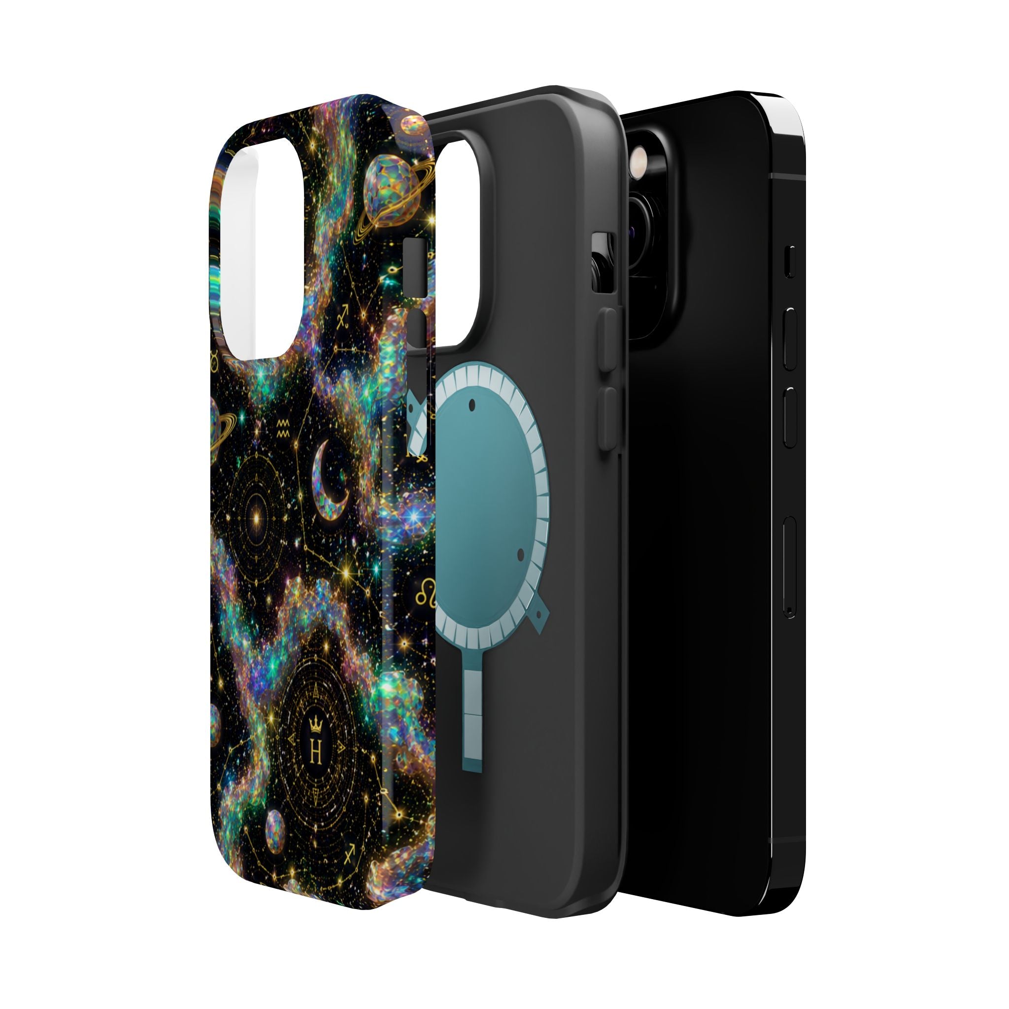 Astrology Galaxy Magnetic Impact Phone Case — Constellation & Moon Protective Cover
