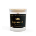 Aquarius Zodiac Frosted Glass Candle — 11oz Scented Astrology Gift