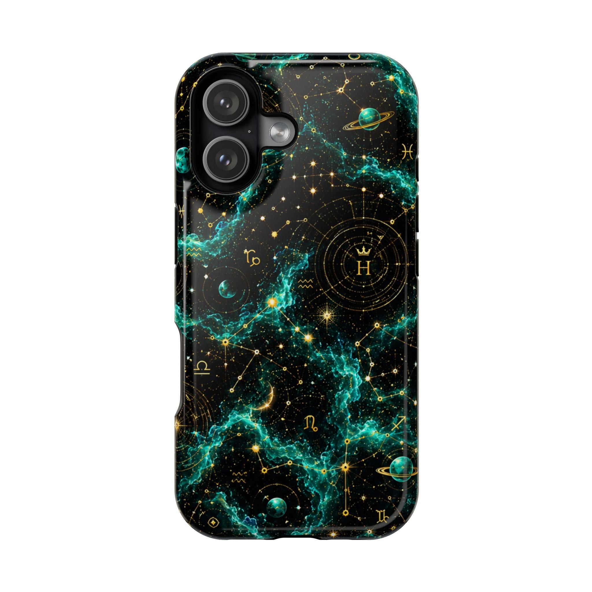 Sagittarius Turquoise Birthstone Phone Case — Black Magnetic Impact-Resistant