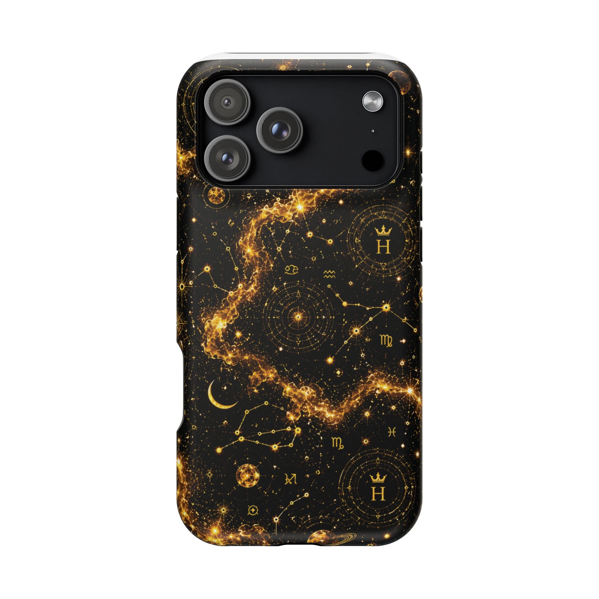 Scorpio Topaz Birthstone Phone Case — Black Magnetic Impact-Resistant