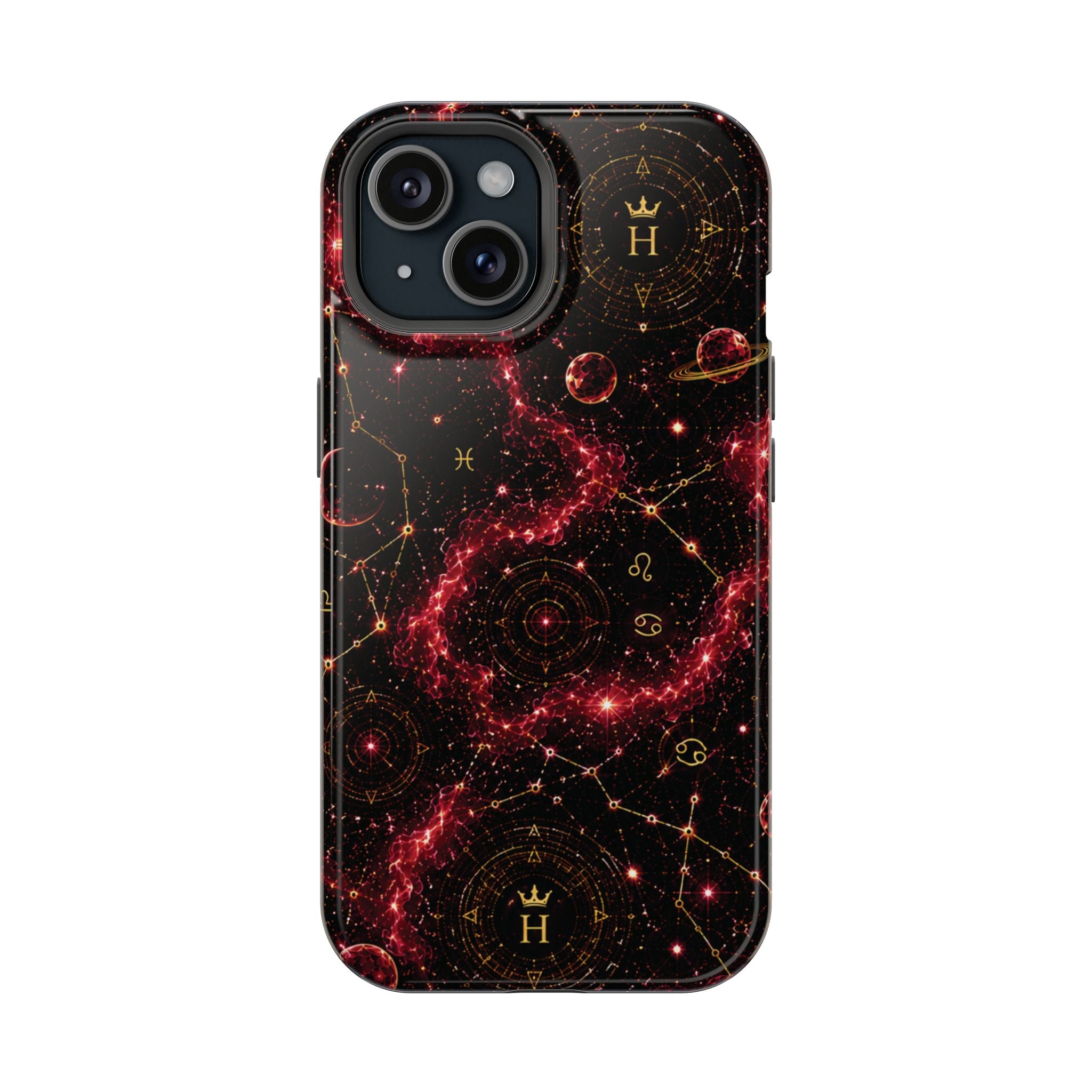 Cancer Ruby Birthstone Phone Case — Black Magnetic Impact-Resistant