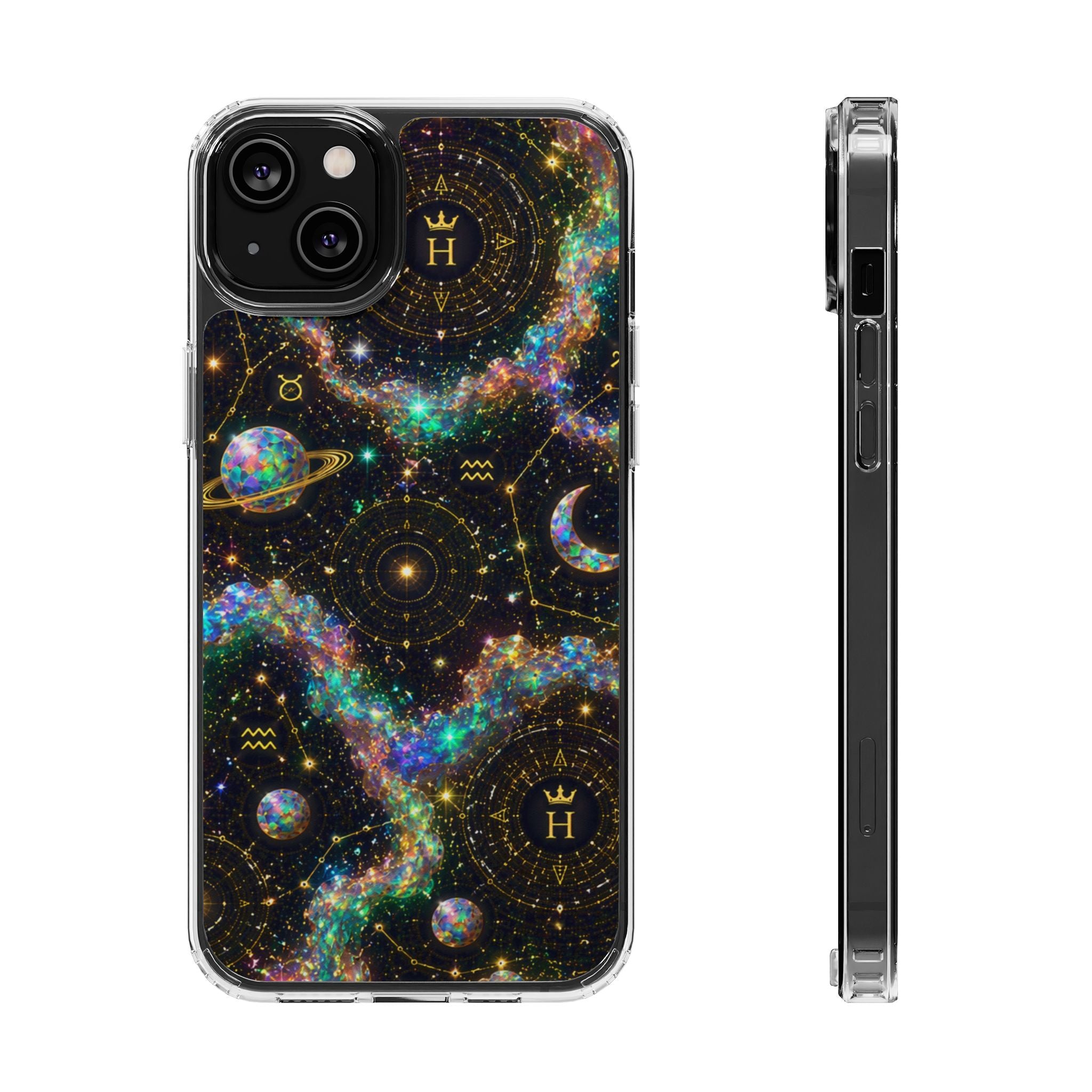 Libra Opal Birthstone Phone Case — Clear Magnetic Impact-Resistant