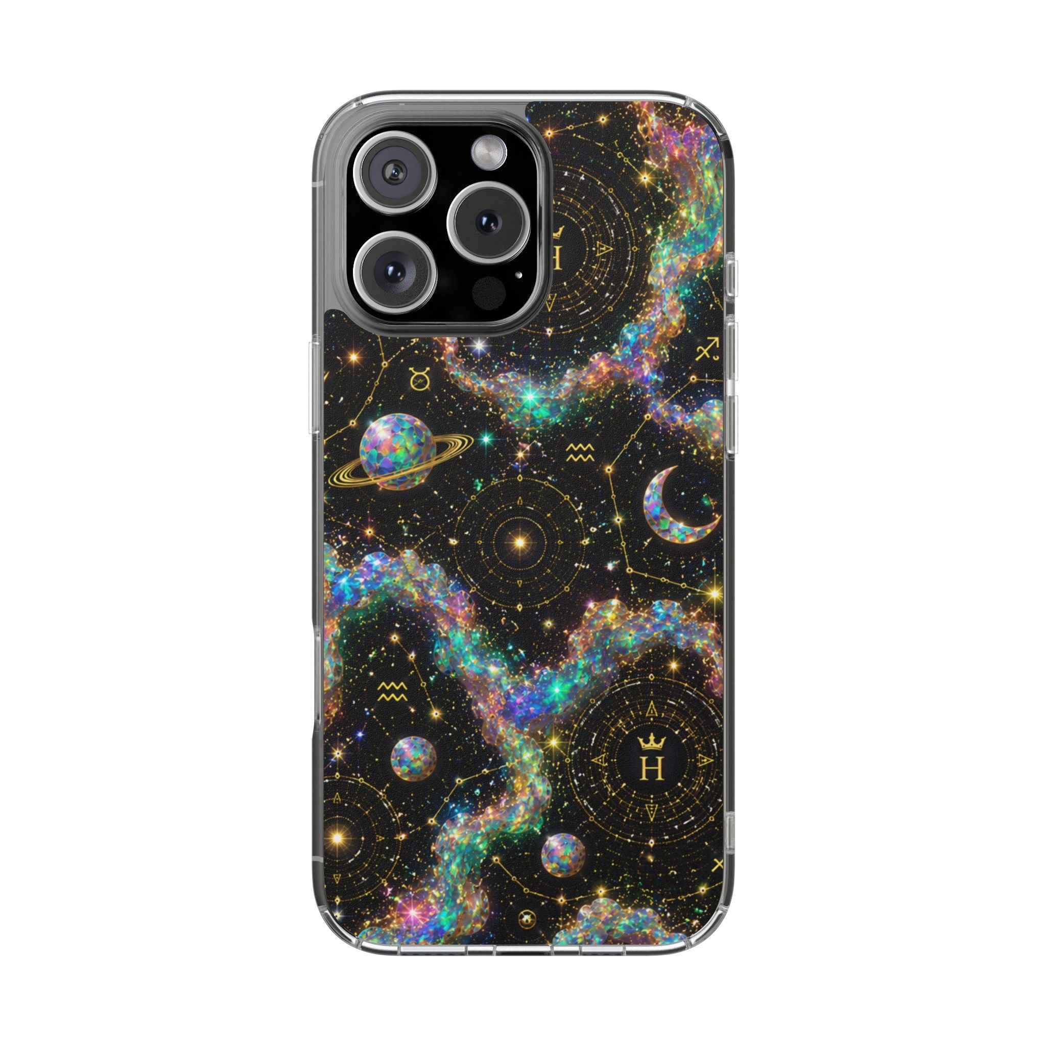 Libra Opal Birthstone Phone Case — Clear Magnetic Impact-Resistant