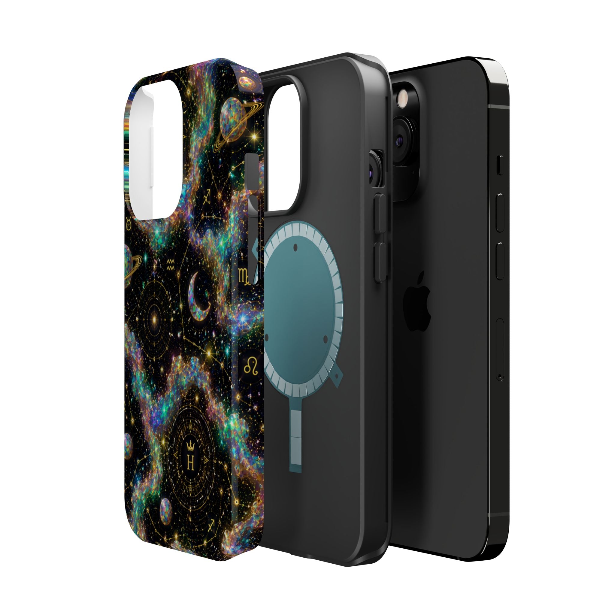 Astrology Galaxy Magnetic Impact Phone Case — Constellation & Moon Protective Cover