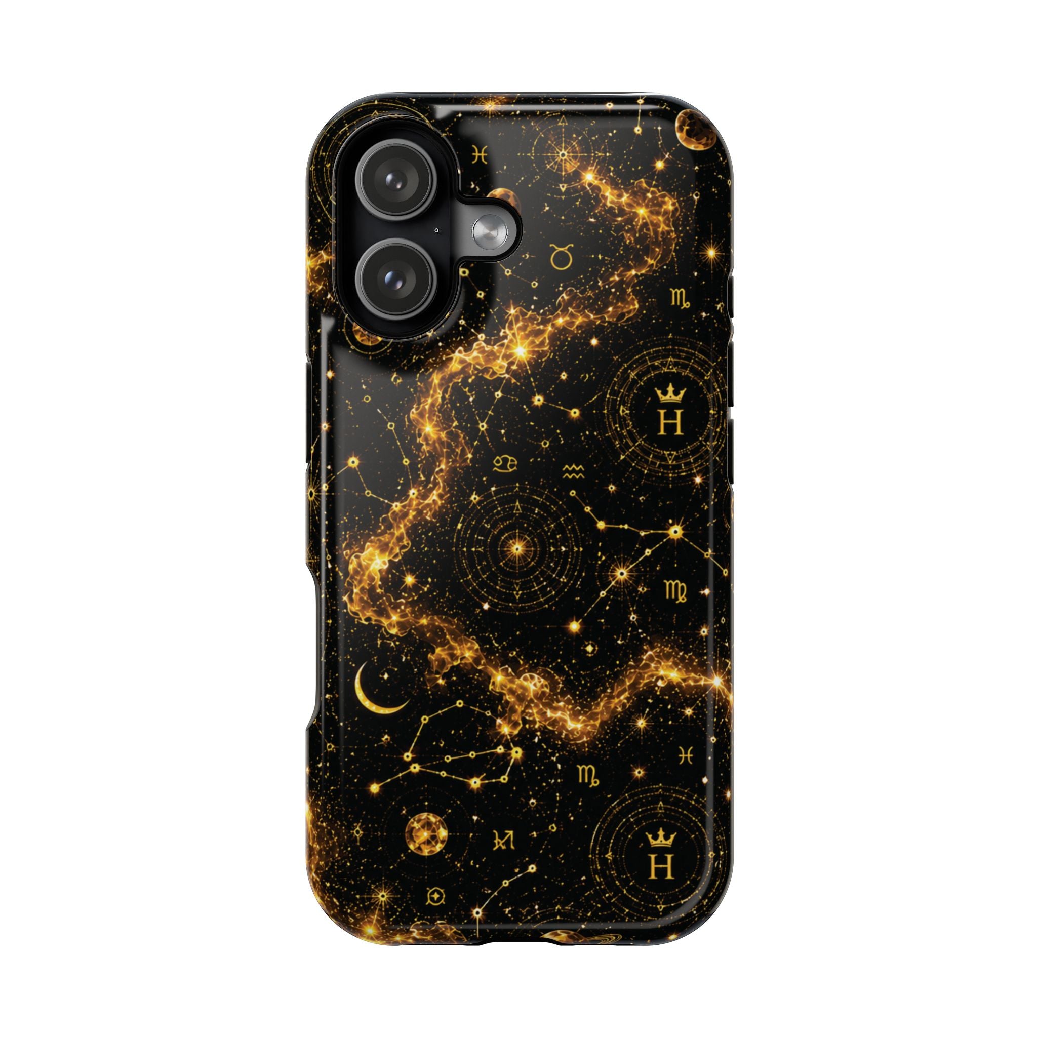 Scorpio Topaz Birthstone Phone Case — Black Magnetic Impact-Resistant