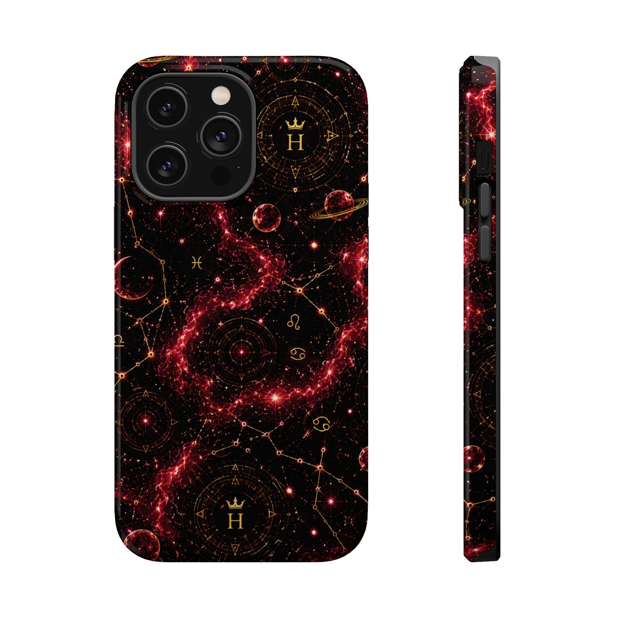 Cancer Ruby Birthstone Phone Case — Black Magnetic Impact-Resistant