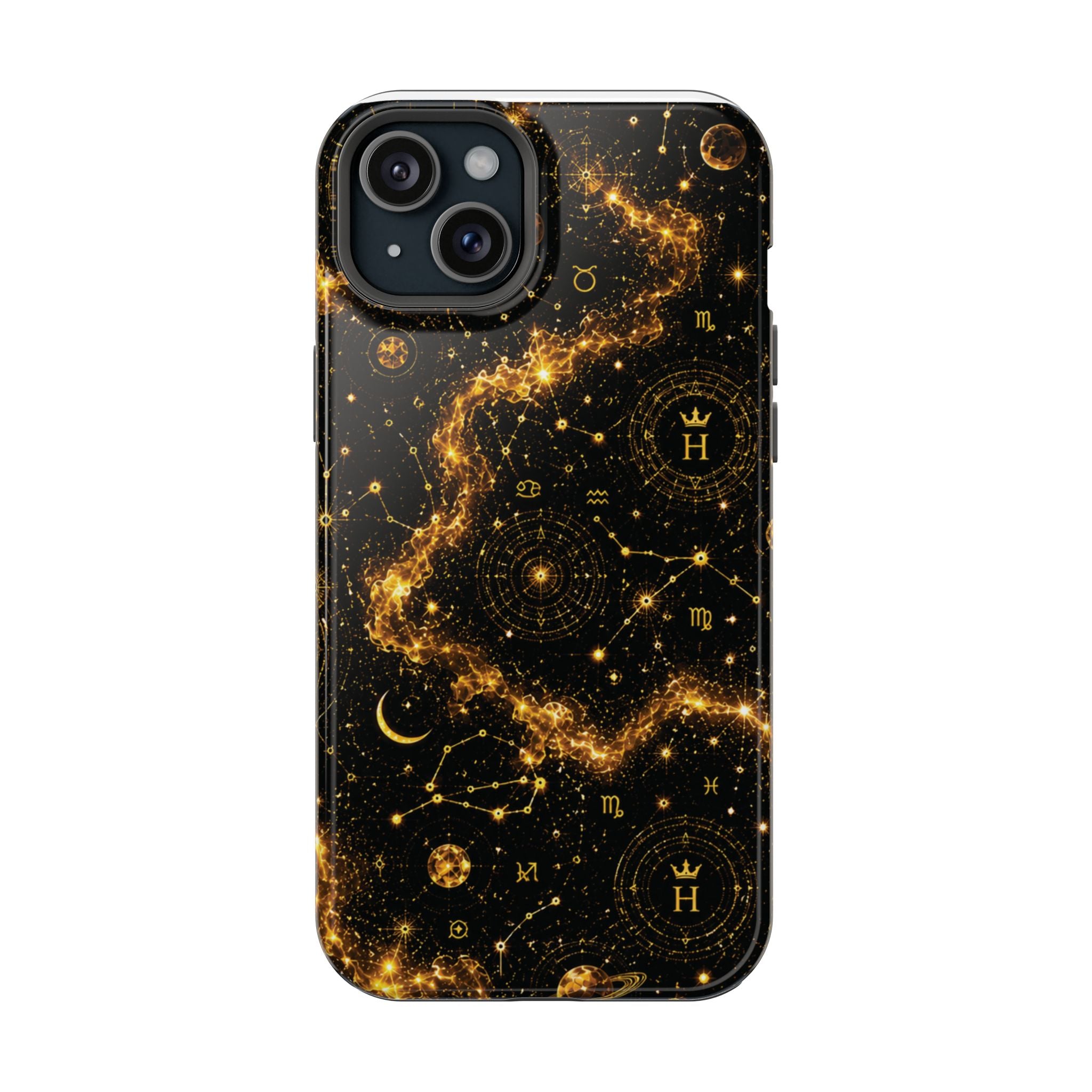 Scorpio Topaz Birthstone Phone Case — Black Magnetic Impact-Resistant