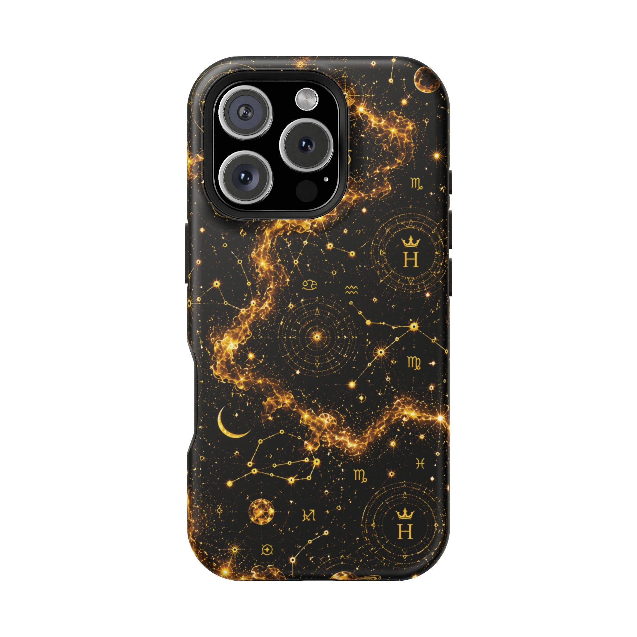 Scorpio Topaz Birthstone Phone Case — Black Magnetic Impact-Resistant