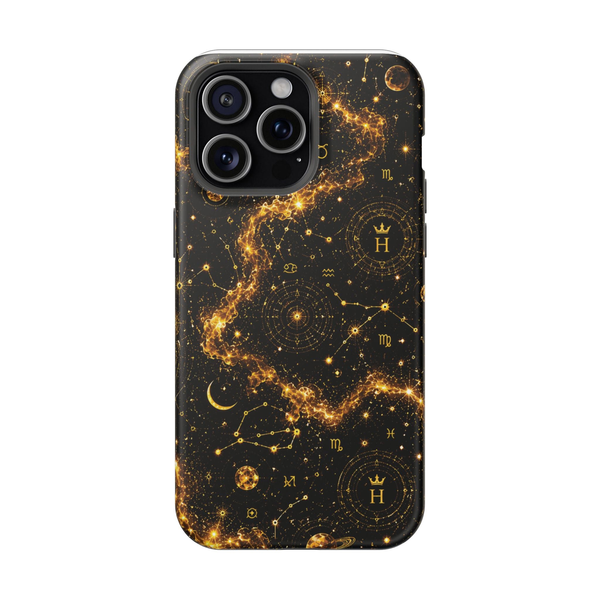 Scorpio Topaz Birthstone Phone Case — Black Magnetic Impact-Resistant