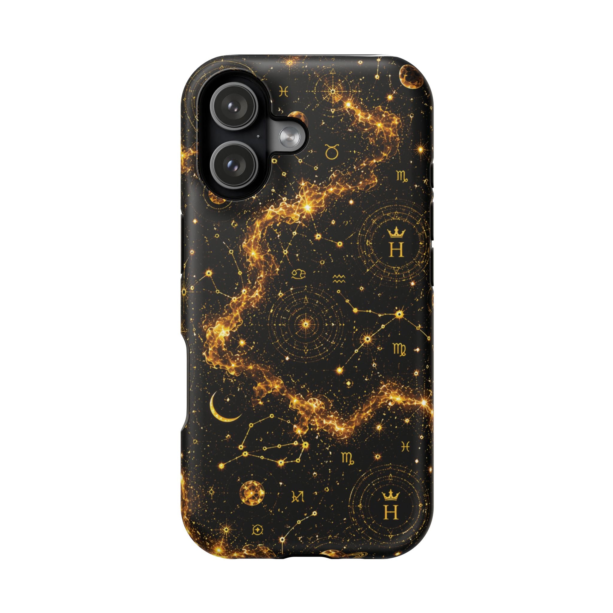 Scorpio Topaz Birthstone Phone Case — Black Magnetic Impact-Resistant