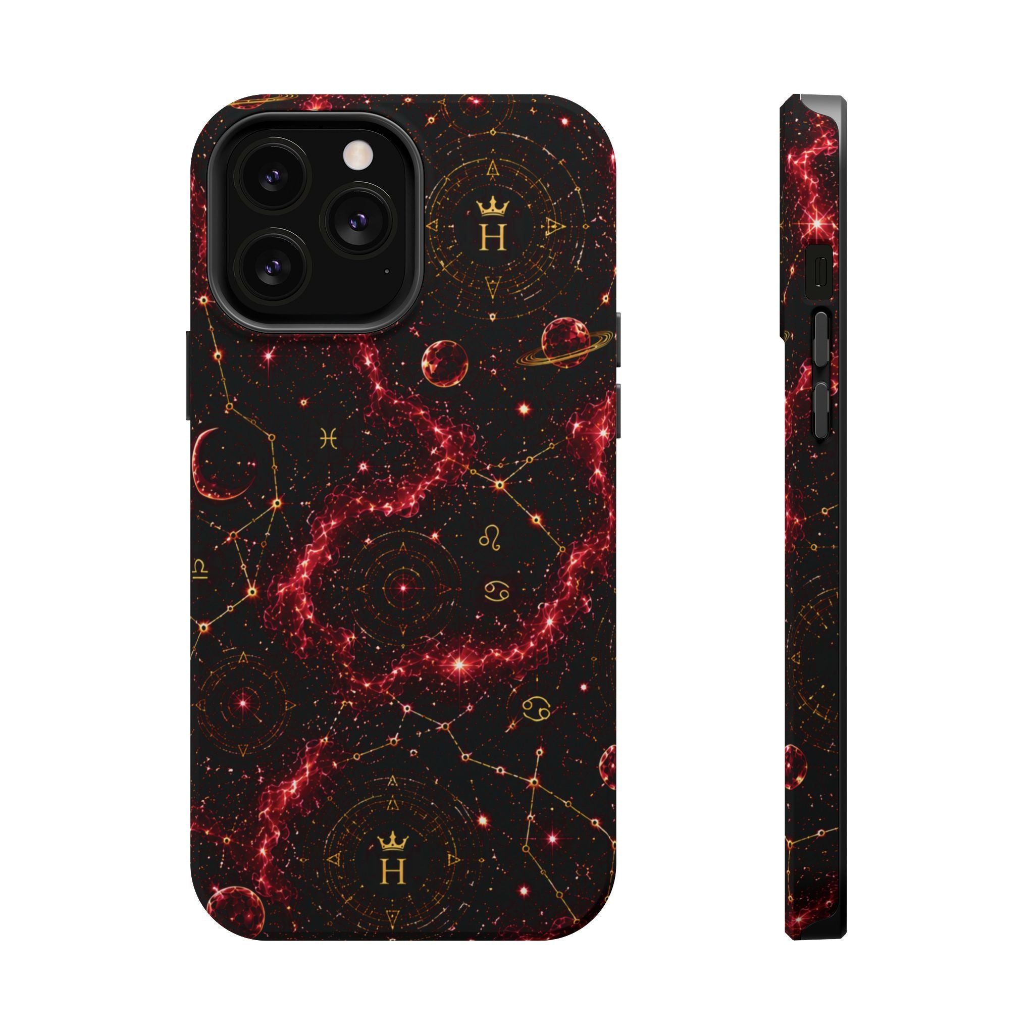 Cancer Ruby Birthstone Phone Case — Black Magnetic Impact-Resistant
