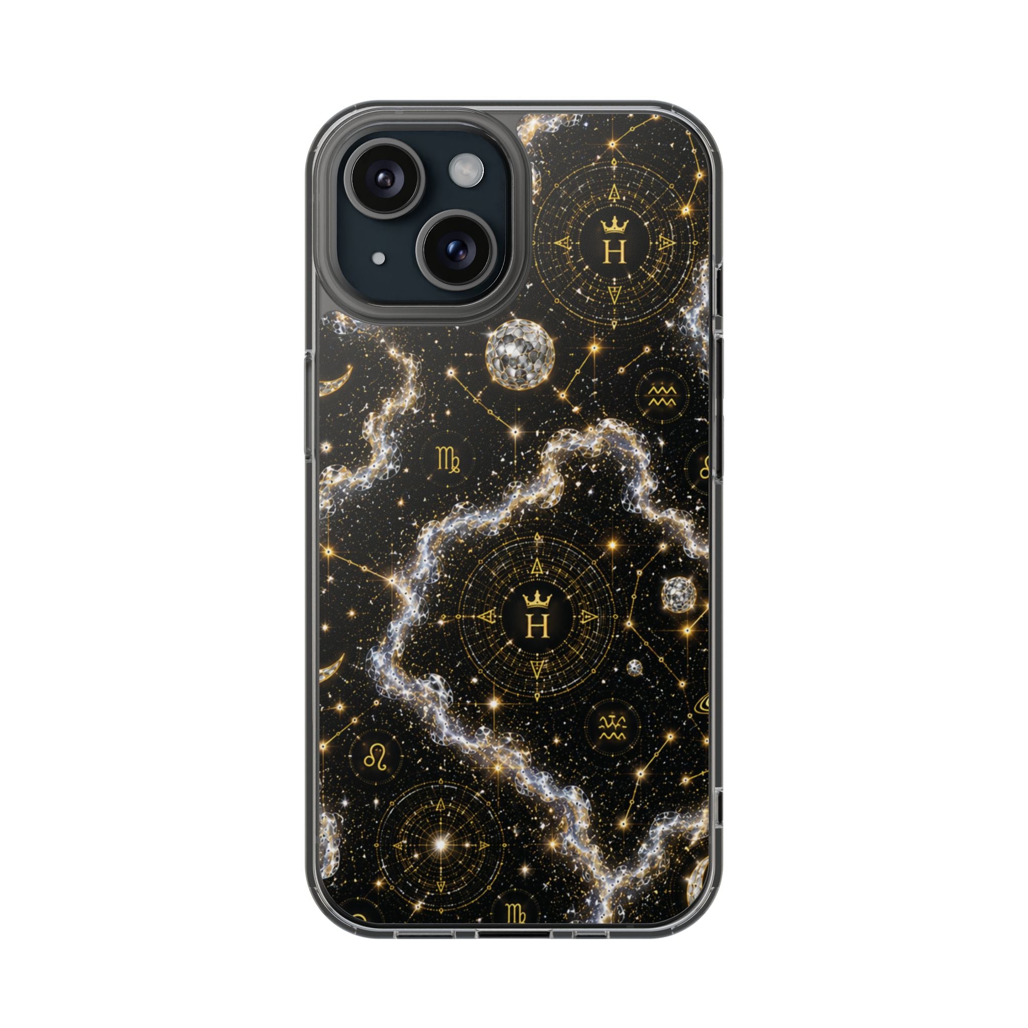 Aries Diamond Birthstone Phone Case — Clear Magnetic Impact-Resistant