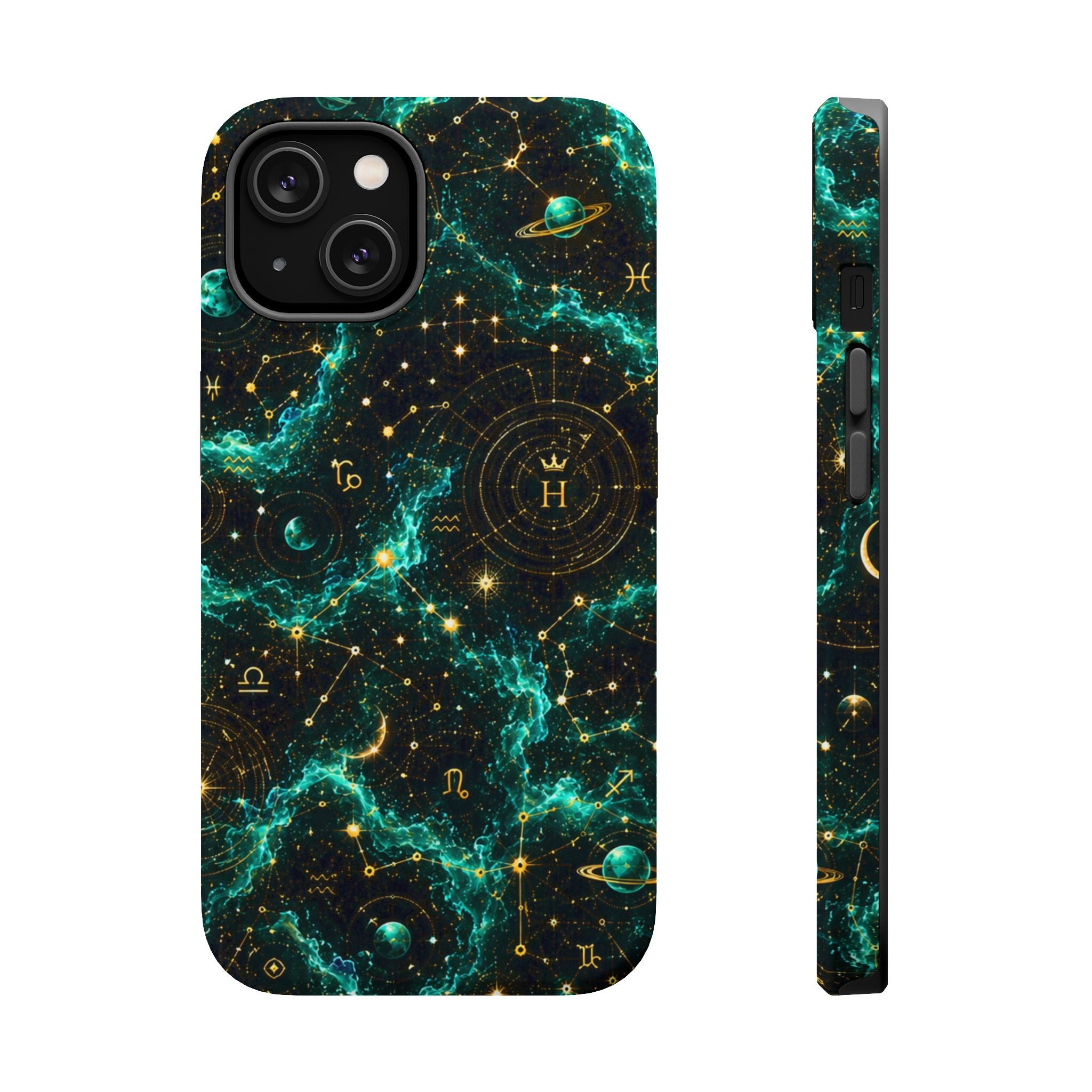 Sagittarius Turquoise Birthstone Phone Case — Black Magnetic Impact-Resistant