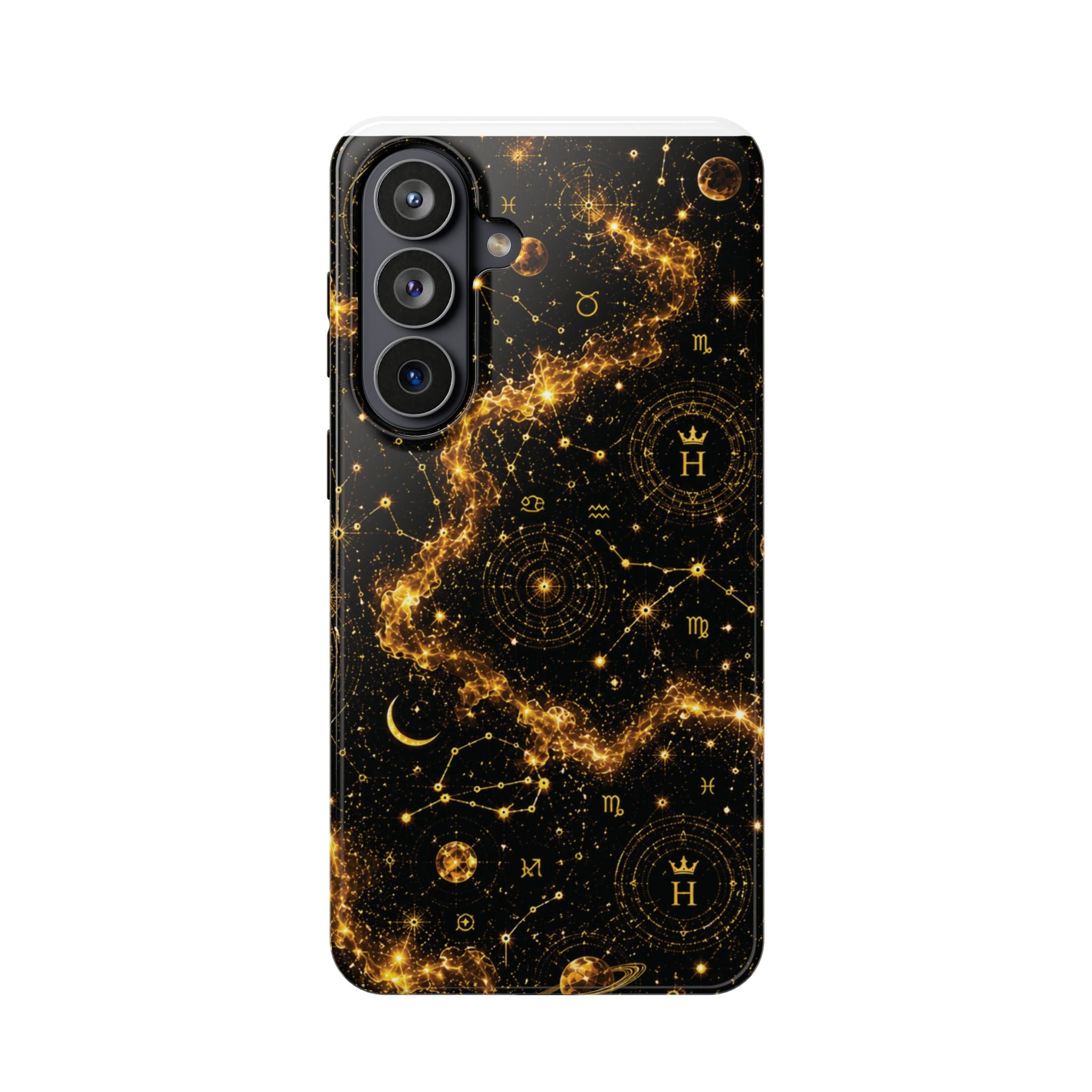 Scorpio Topaz Birthstone Phone Case — Black Magnetic Impact-Resistant