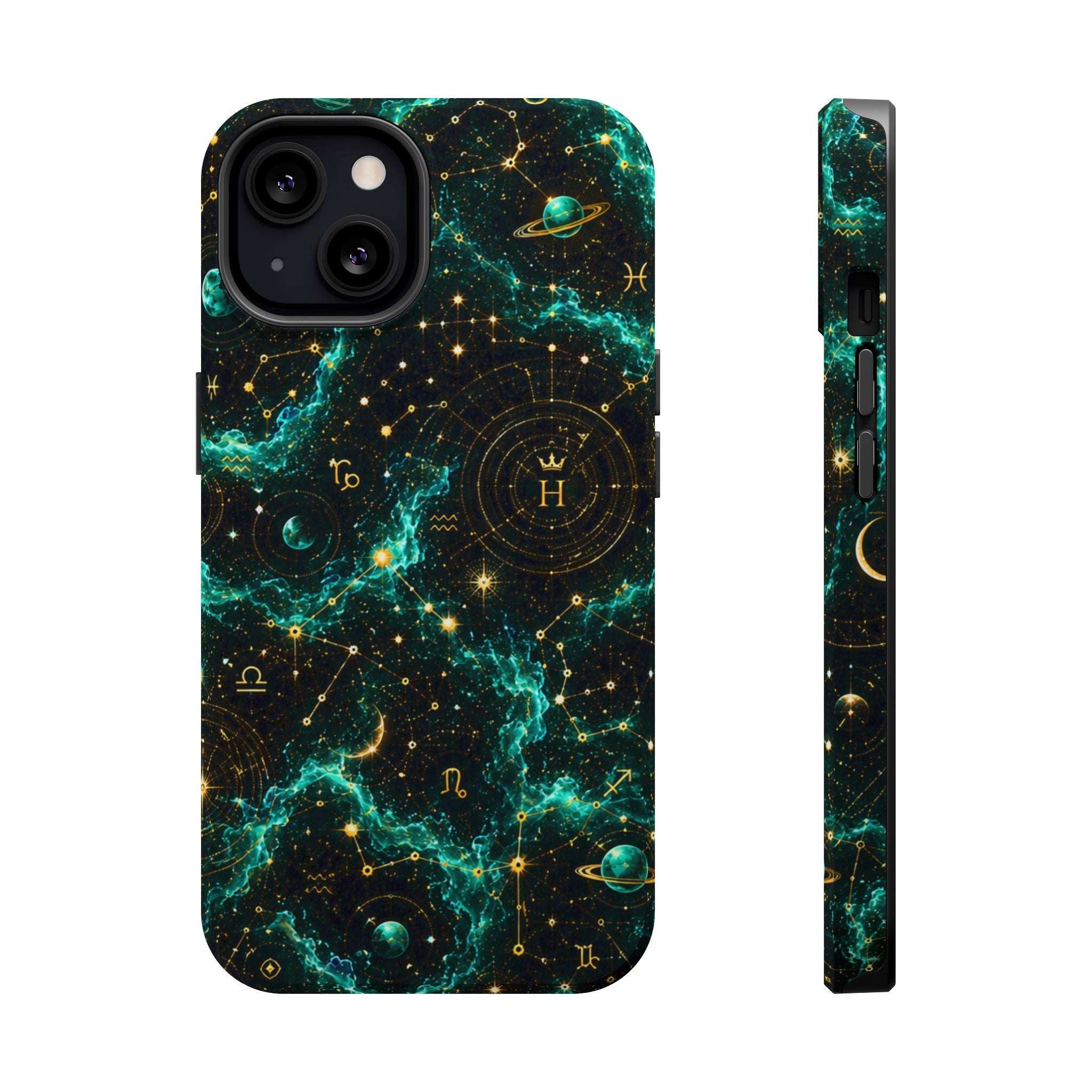 Sagittarius Turquoise Birthstone Phone Case — Black Magnetic Impact-Resistant
