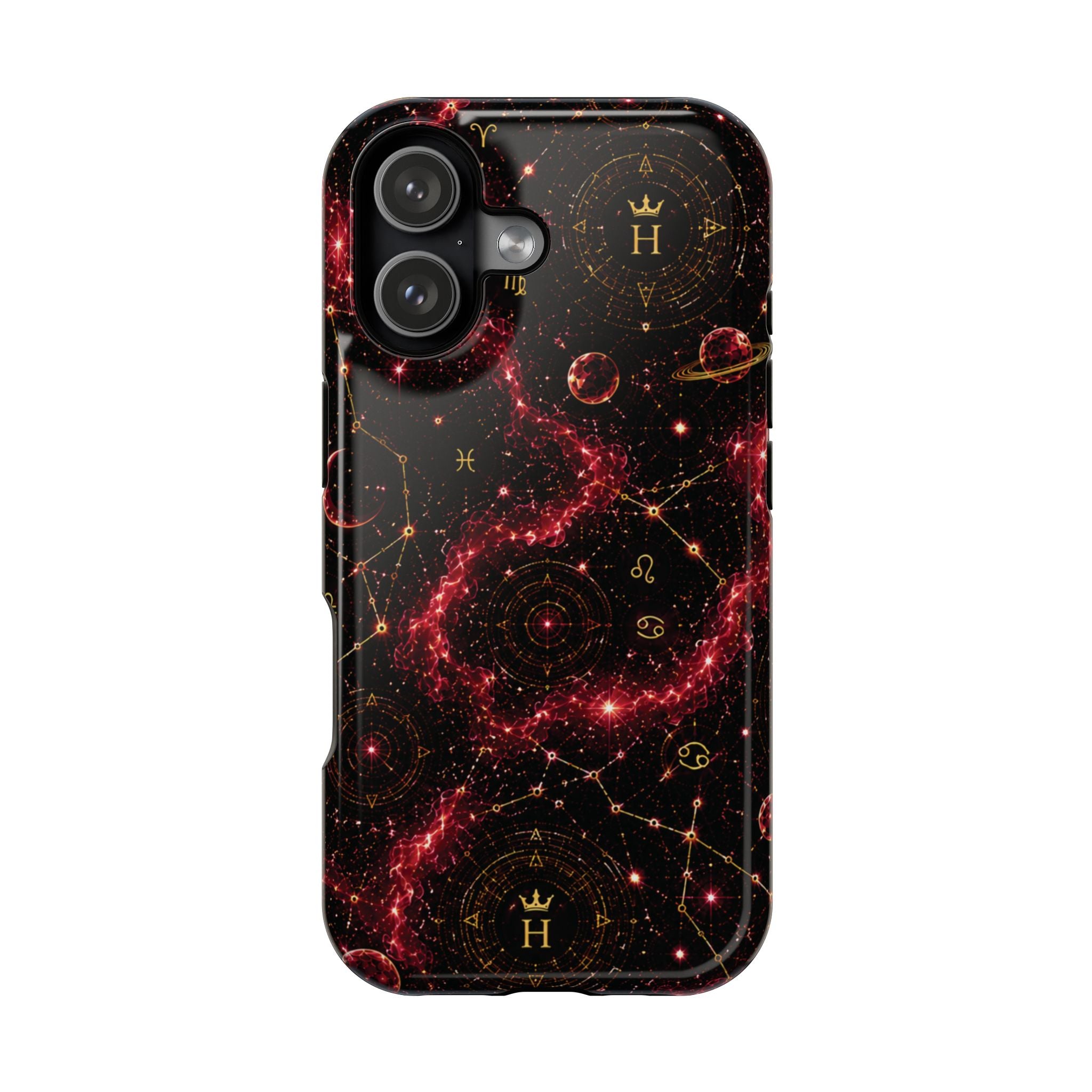 Cancer Ruby Birthstone Phone Case — Black Magnetic Impact-Resistant