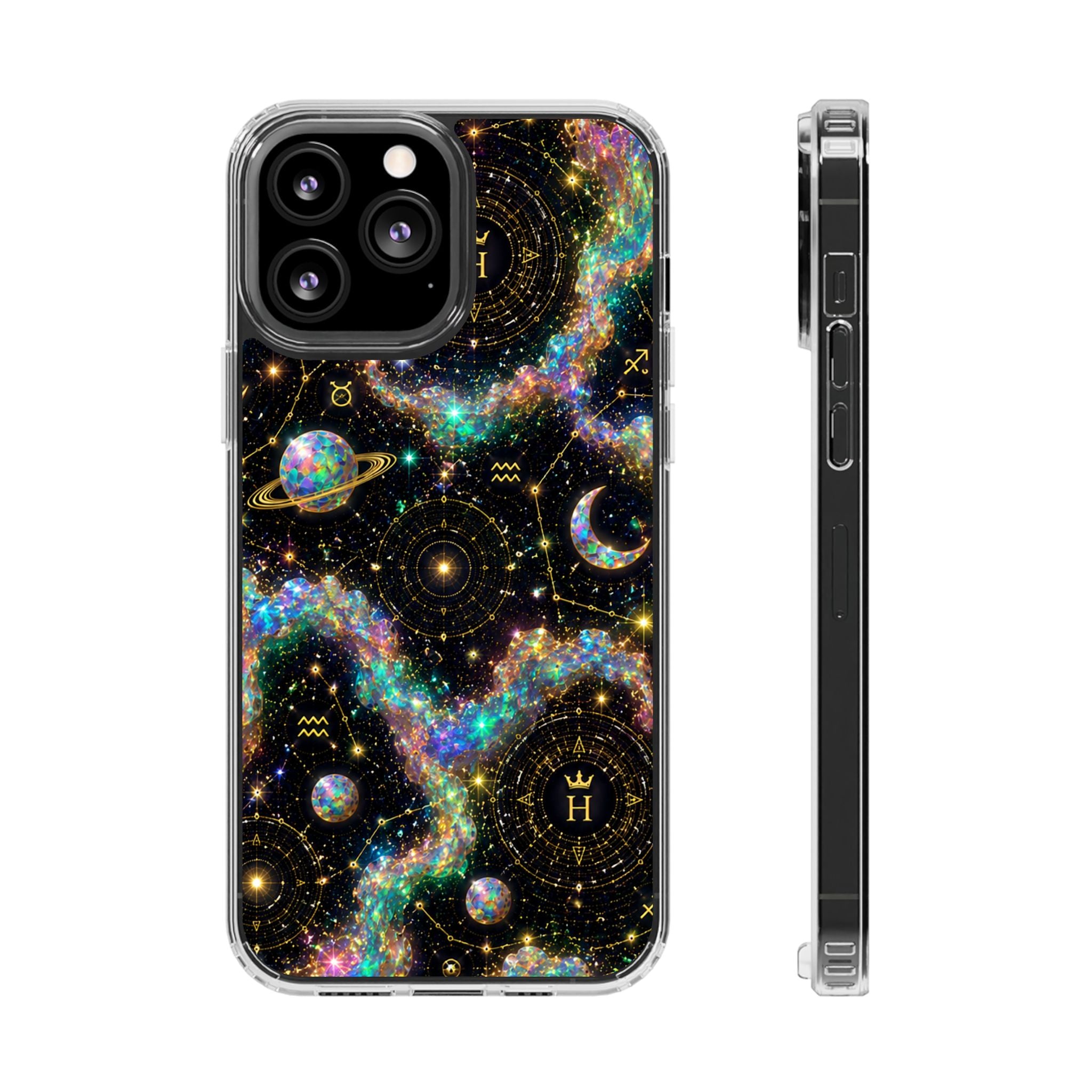 Libra Opal Birthstone Phone Case — Clear Magnetic Impact-Resistant