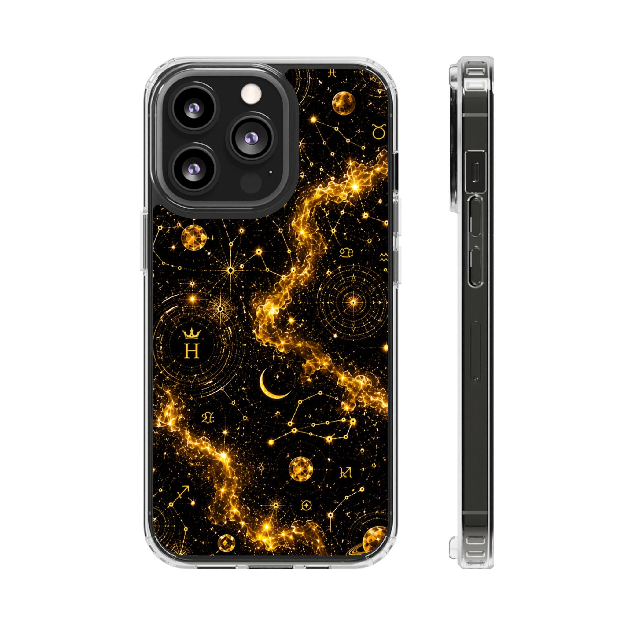 Scorpio Topaz Birthstone Phone Case — Clear Magnetic Impact-Resistant