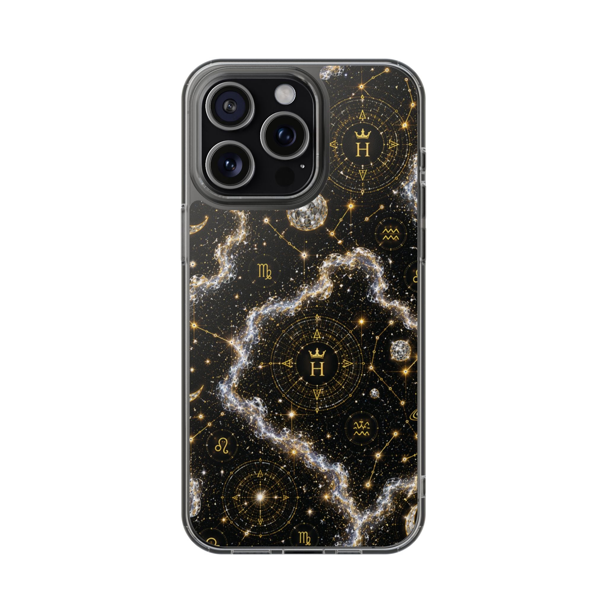 Aries Diamond Birthstone Phone Case — Clear Magnetic Impact-Resistant