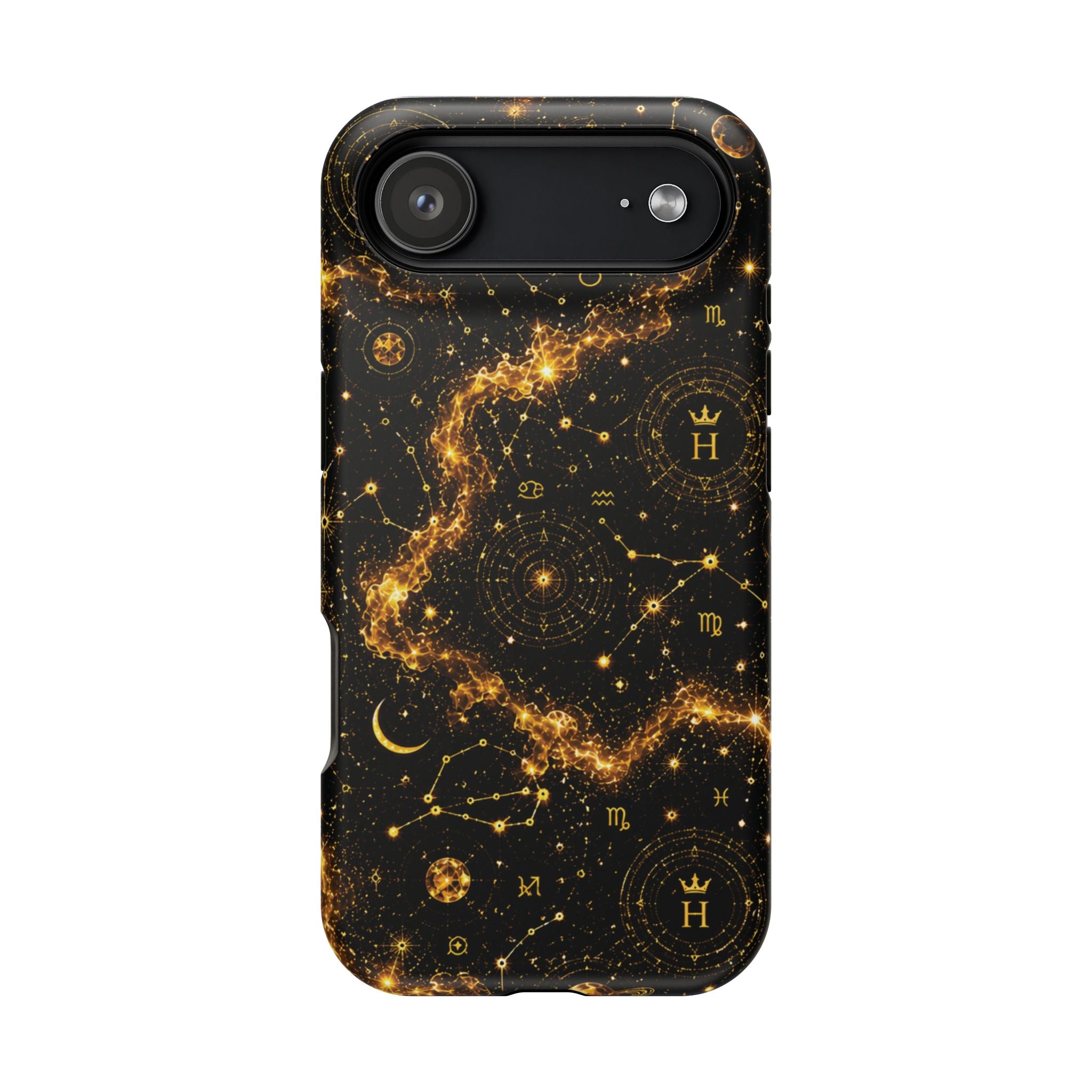 Scorpio Topaz Birthstone Phone Case — Black Magnetic Impact-Resistant