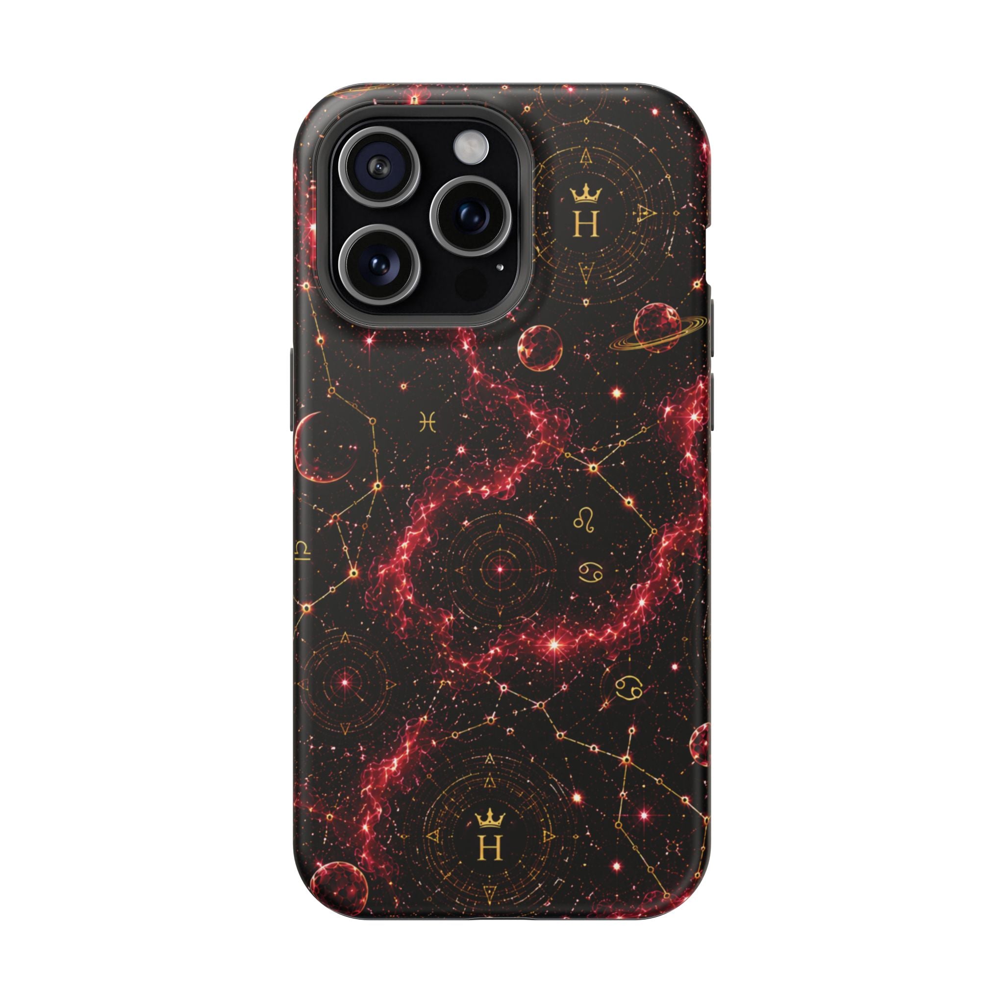 Cancer Ruby Birthstone Phone Case — Black Magnetic Impact-Resistant