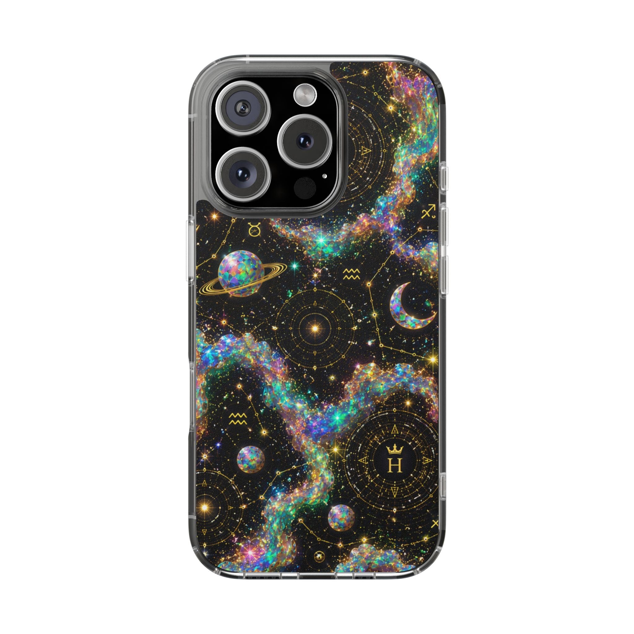Libra Opal Birthstone Phone Case — Clear Magnetic Impact-Resistant