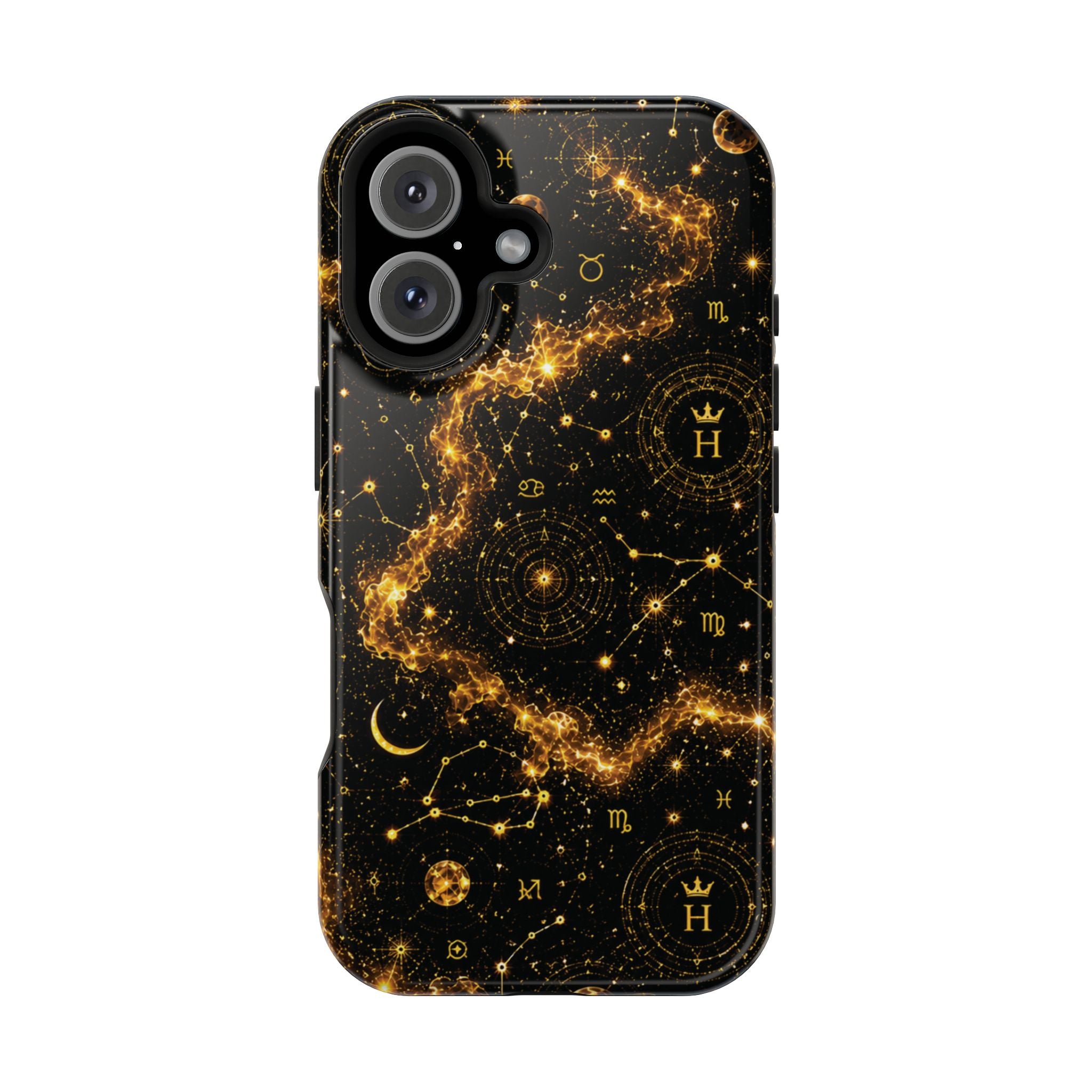 Scorpio Topaz Birthstone Phone Case — Black Magnetic Impact-Resistant