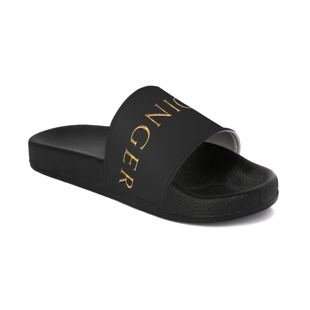 Humdinger Black & Gold Men's Slide Sandals