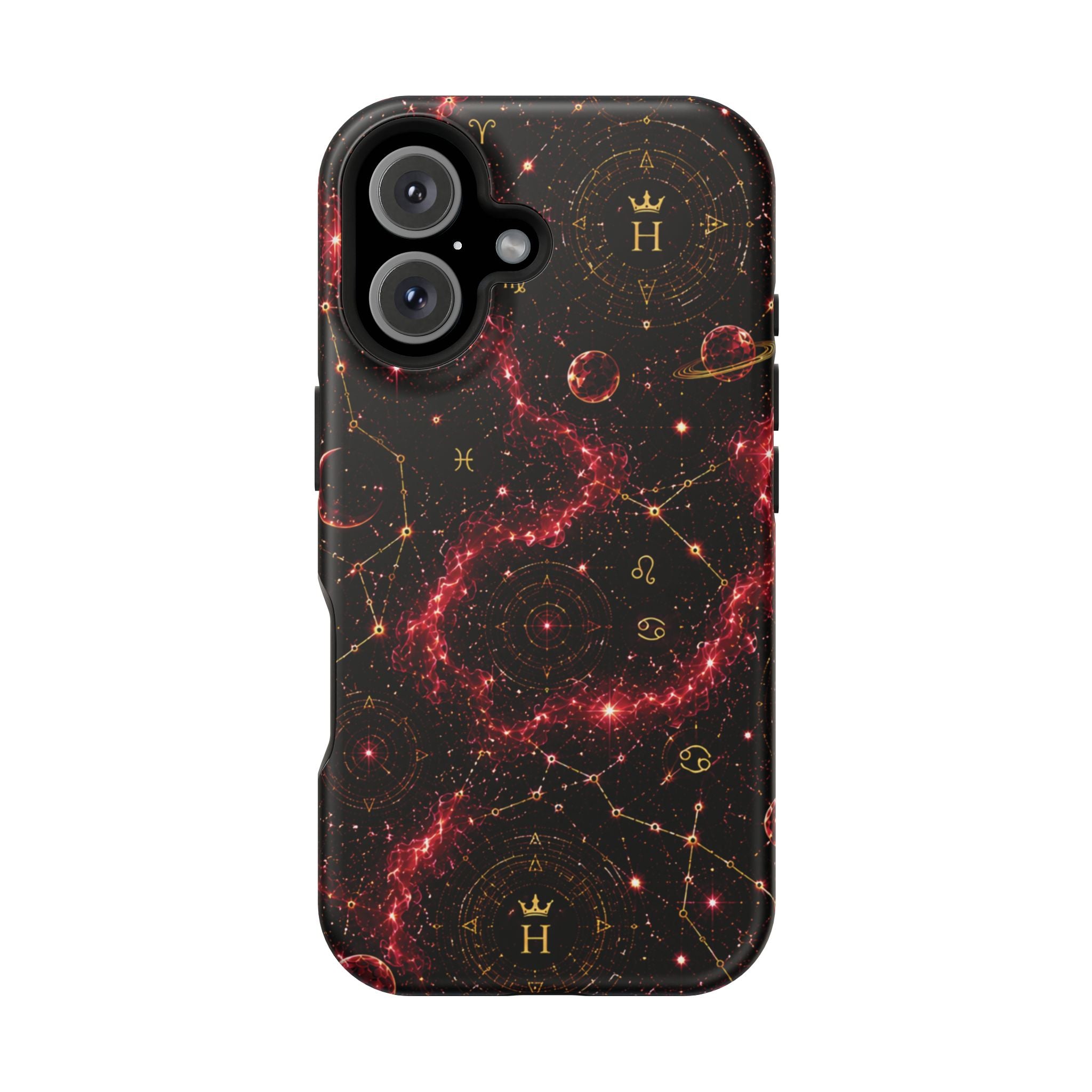 Cancer Ruby Birthstone Phone Case — Black Magnetic Impact-Resistant