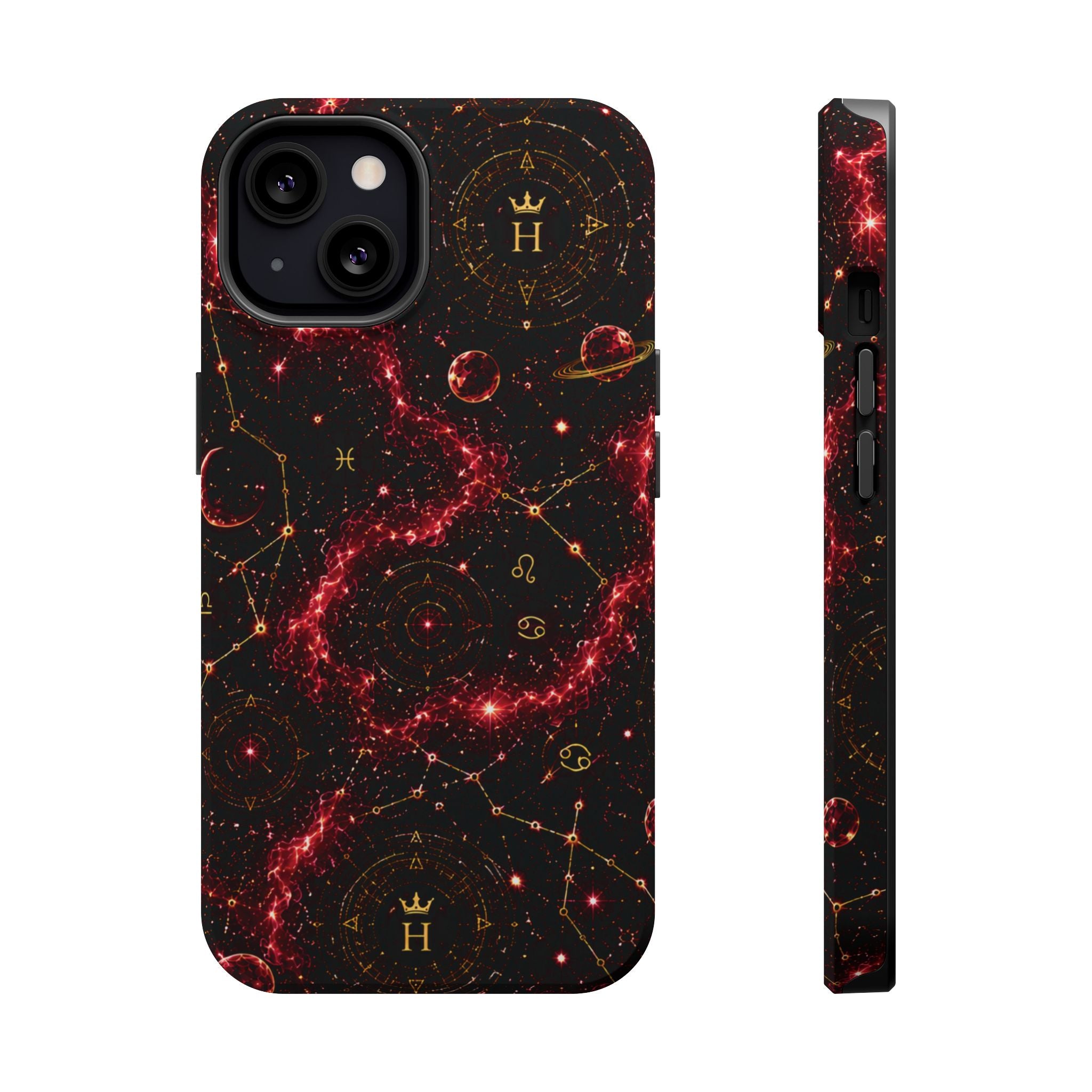Cancer Ruby Birthstone Phone Case — Black Magnetic Impact-Resistant