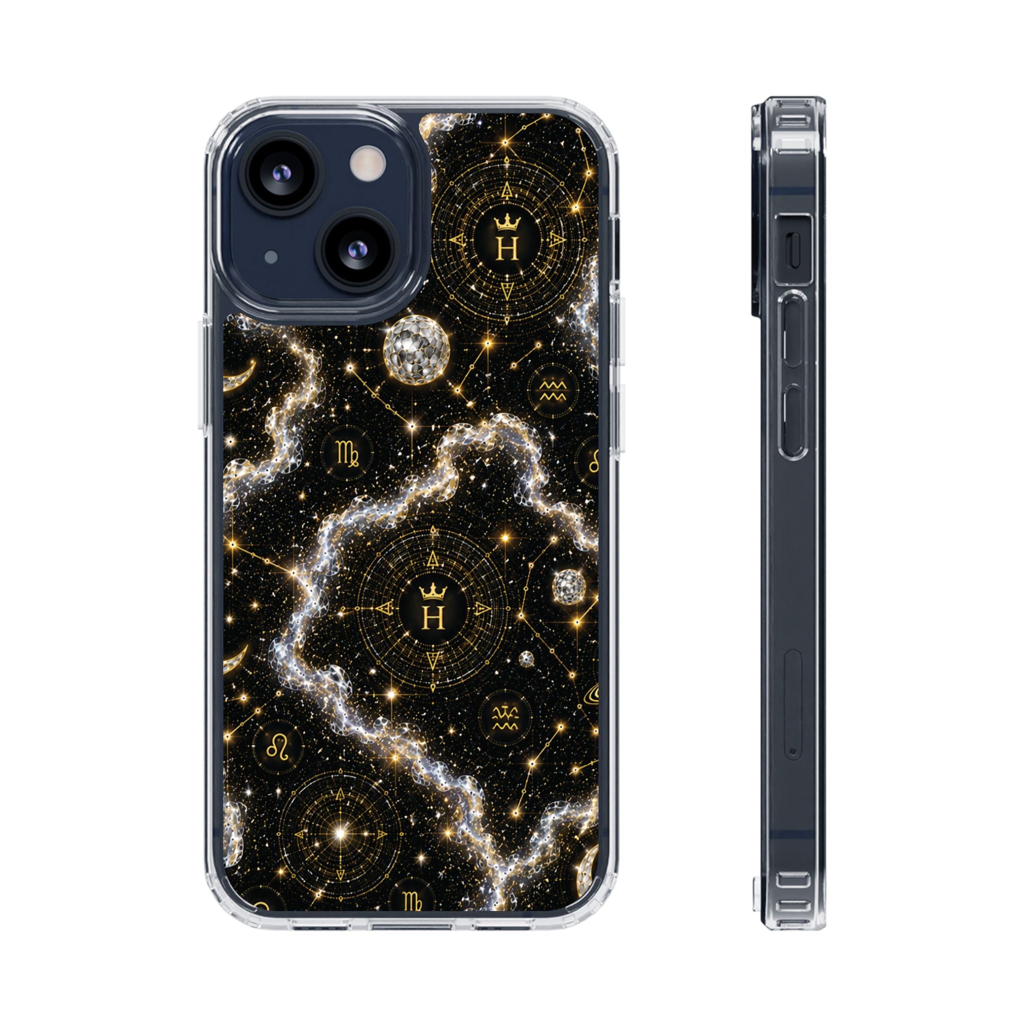 Aries Diamond Birthstone Phone Case — Clear Magnetic Impact-Resistant
