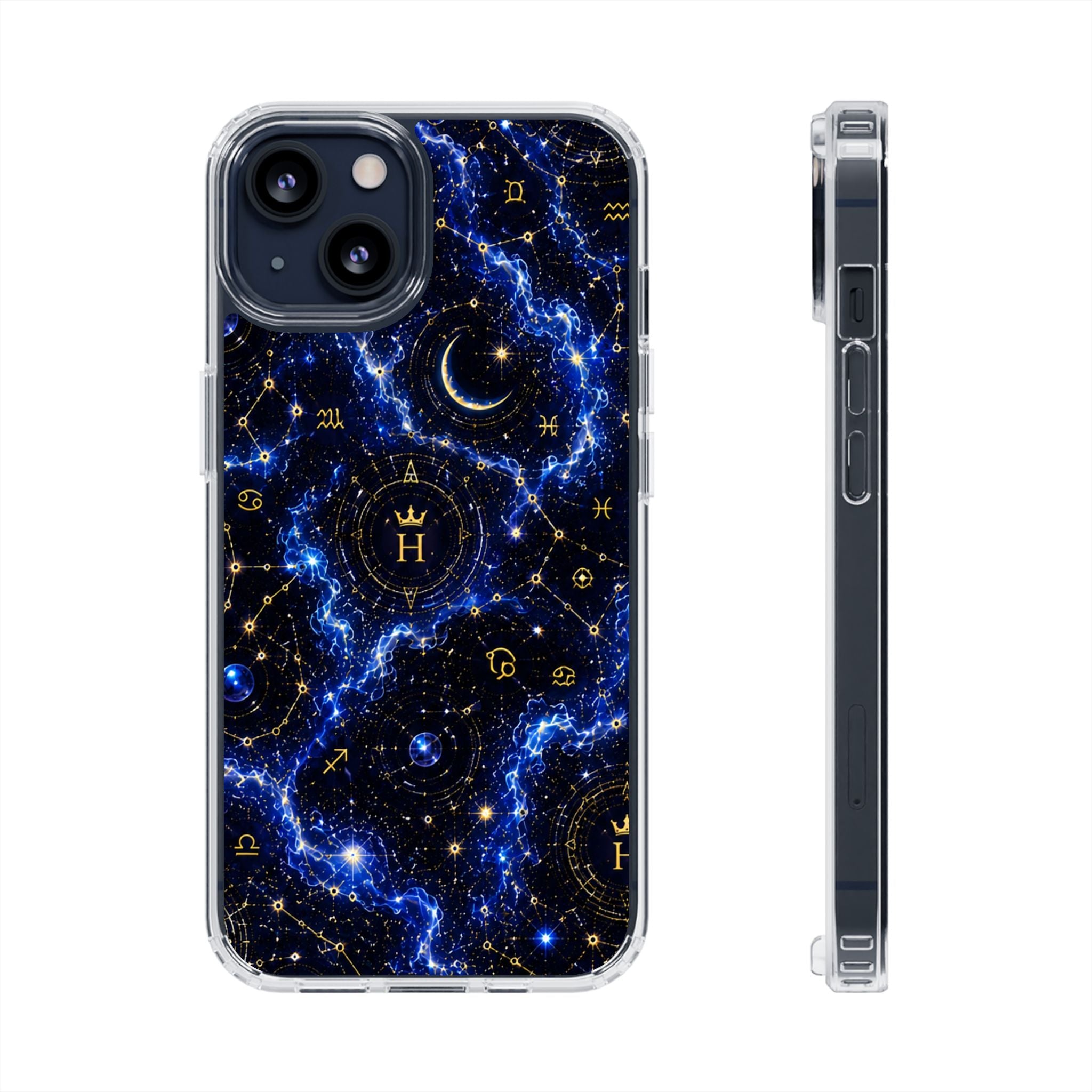 Virgo Sapphire Birthstone Phone Case — Clear Magnetic Impact-Resistant