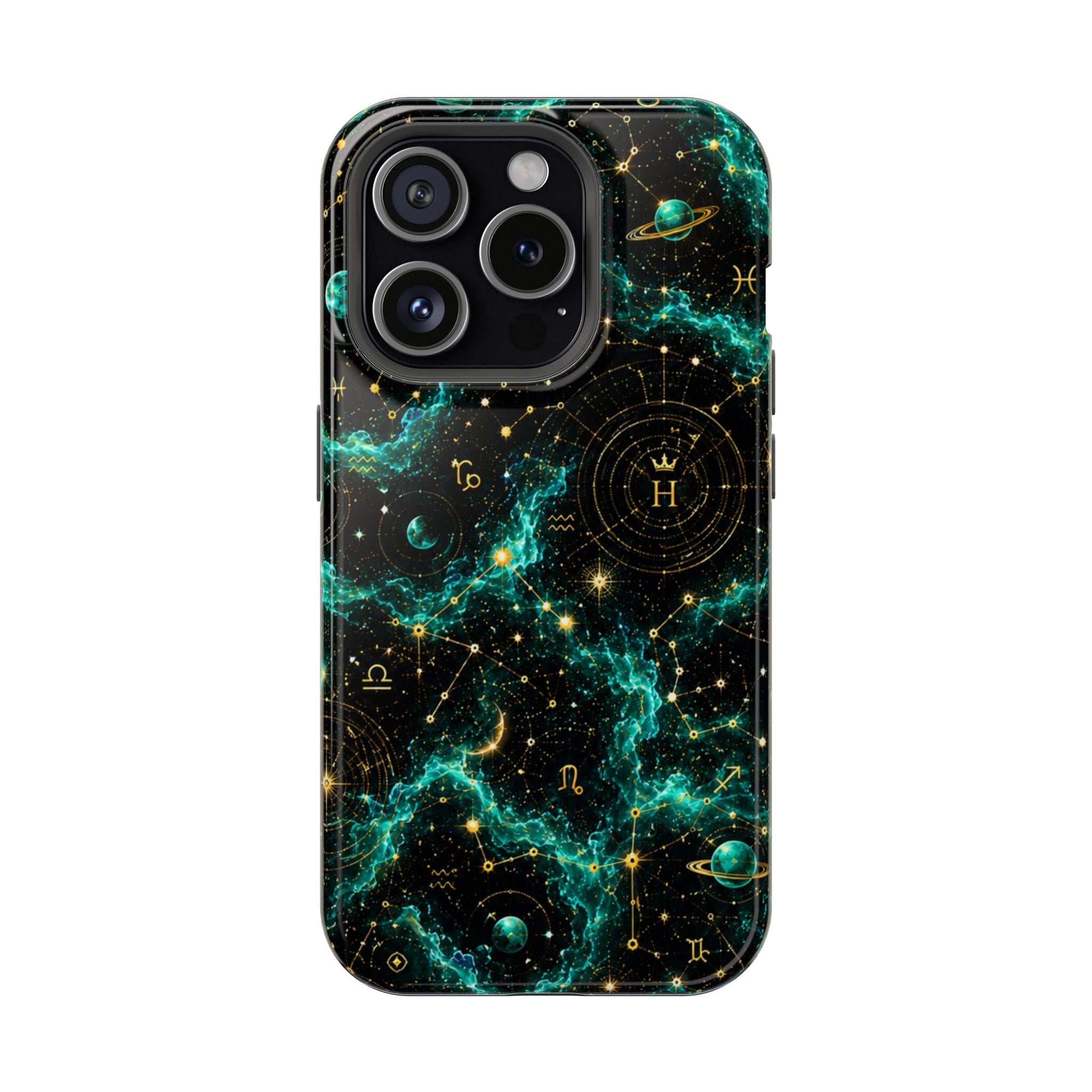 Sagittarius Turquoise Birthstone Phone Case — Black Magnetic Impact-Resistant