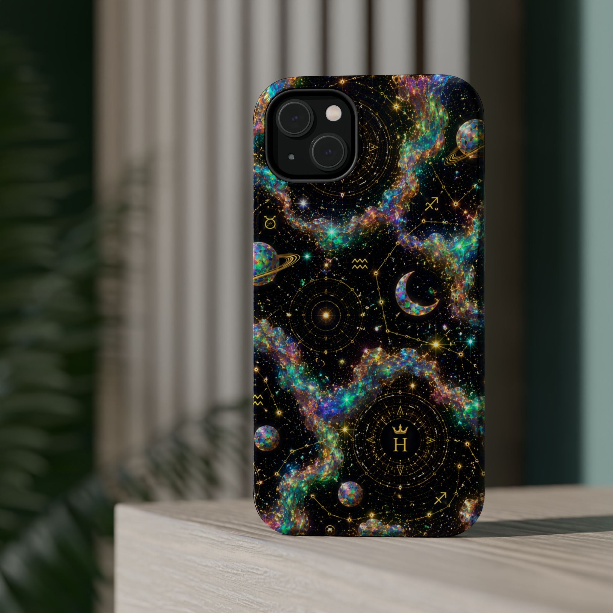 Astrology Galaxy Magnetic Impact Phone Case — Constellation & Moon Protective Cover