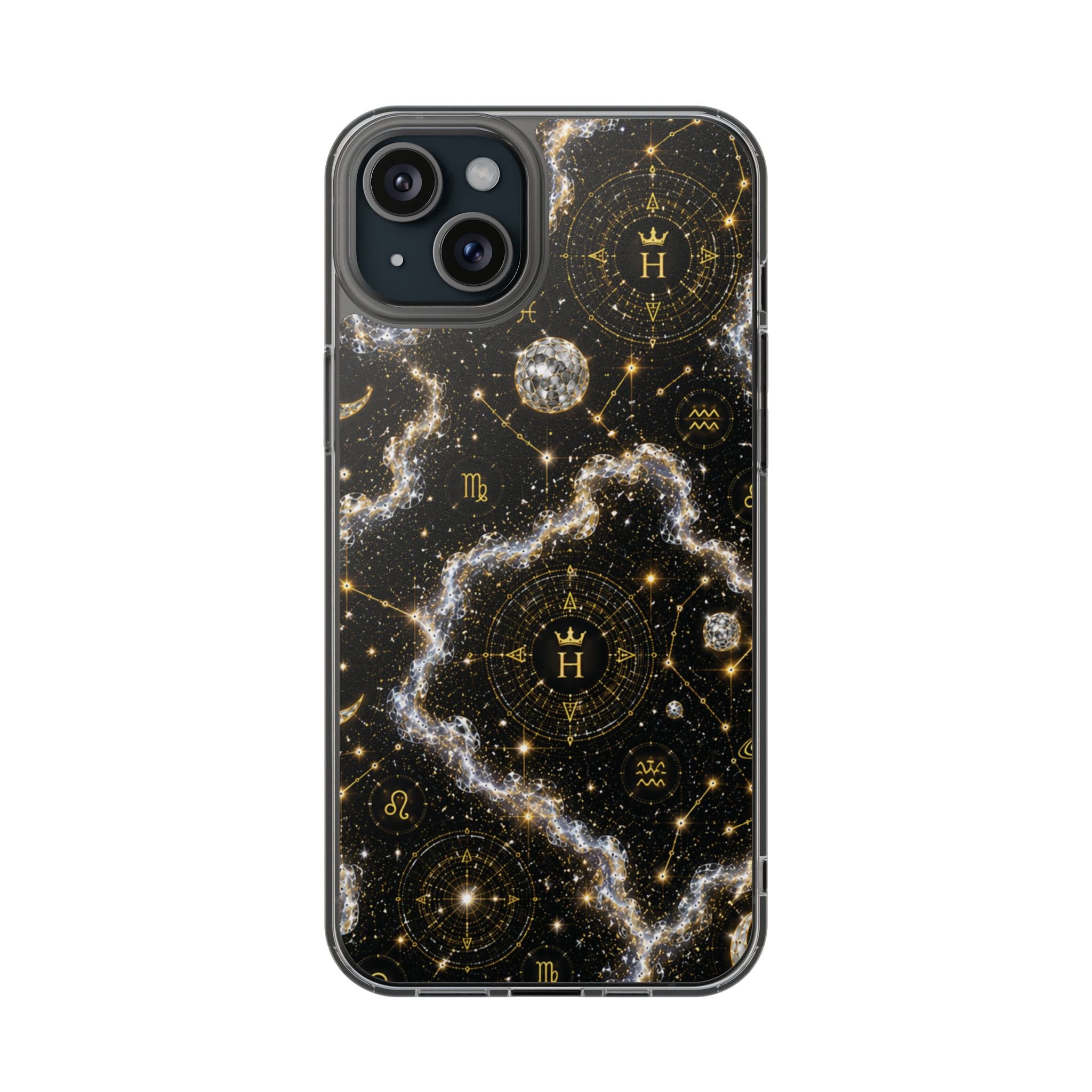 Aries Diamond Birthstone Phone Case — Clear Magnetic Impact-Resistant