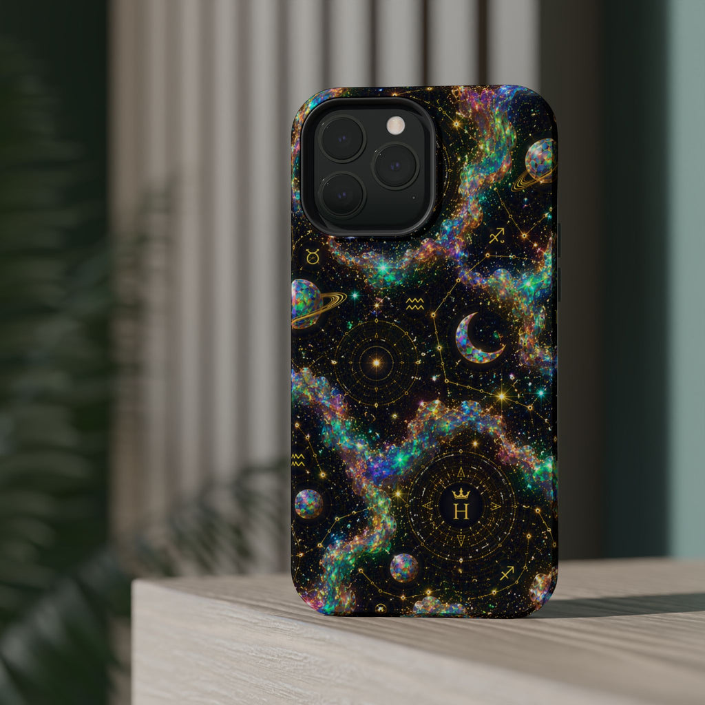 Astrology Galaxy Magnetic Impact Phone Case — Constellation & Moon Protective Cover