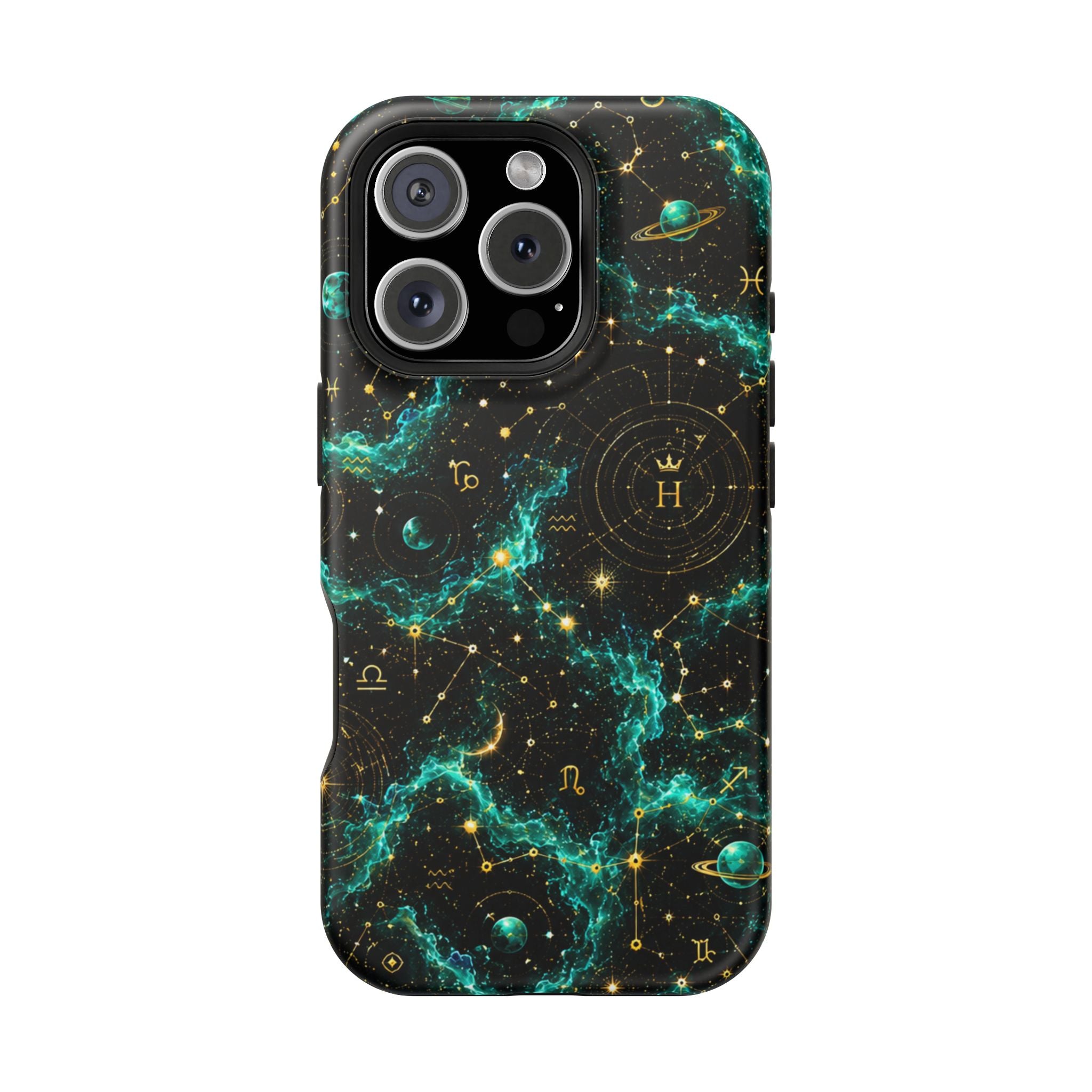 Sagittarius Turquoise Birthstone Phone Case — Black Magnetic Impact-Resistant