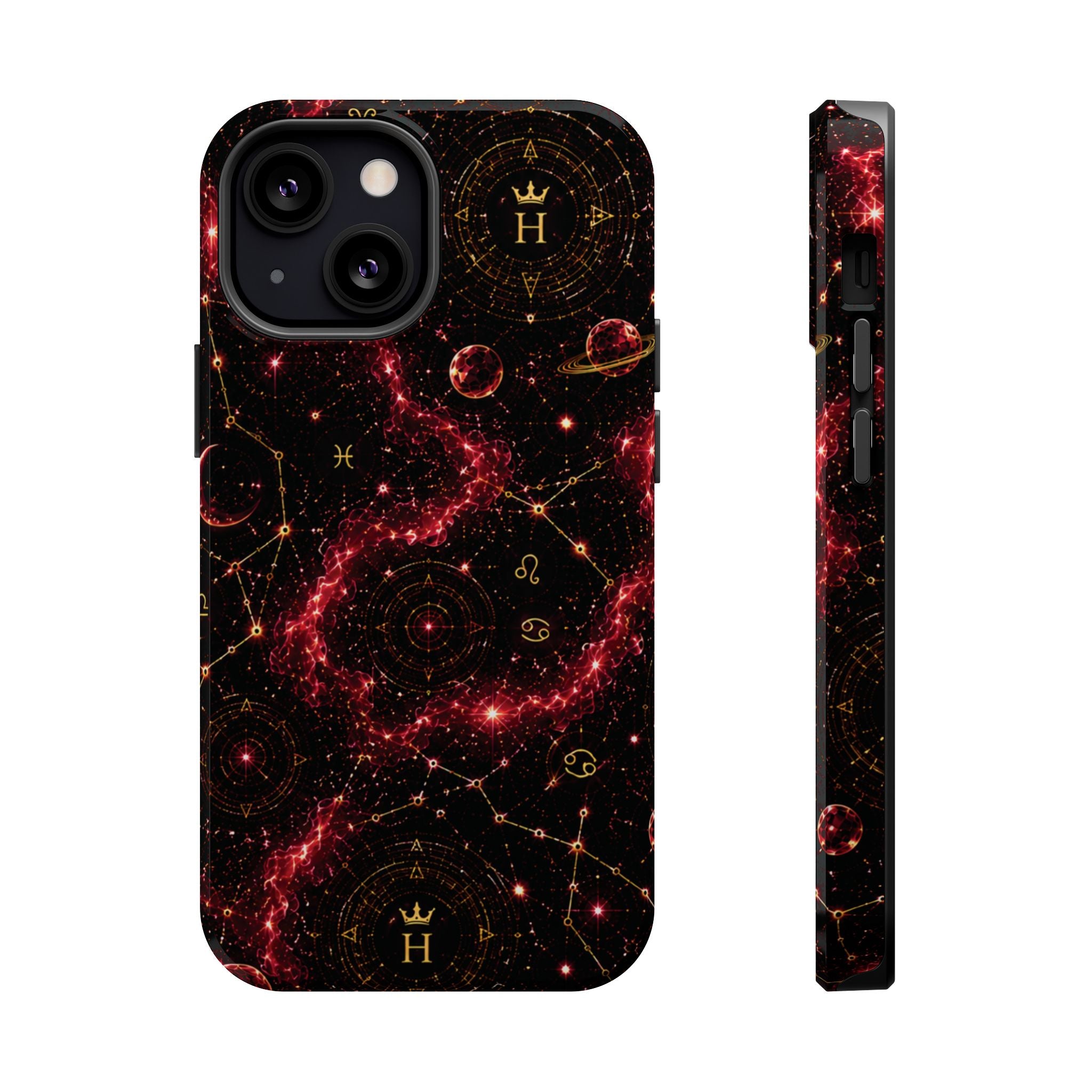 Cancer Ruby Birthstone Phone Case — Black Magnetic Impact-Resistant
