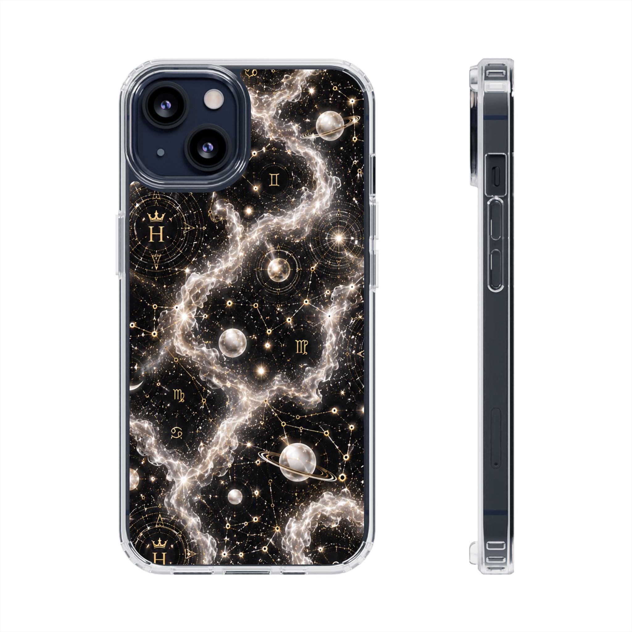 Gemini Pearl Birthstone Phone Case — Clear Magnetic Impact-Resistant