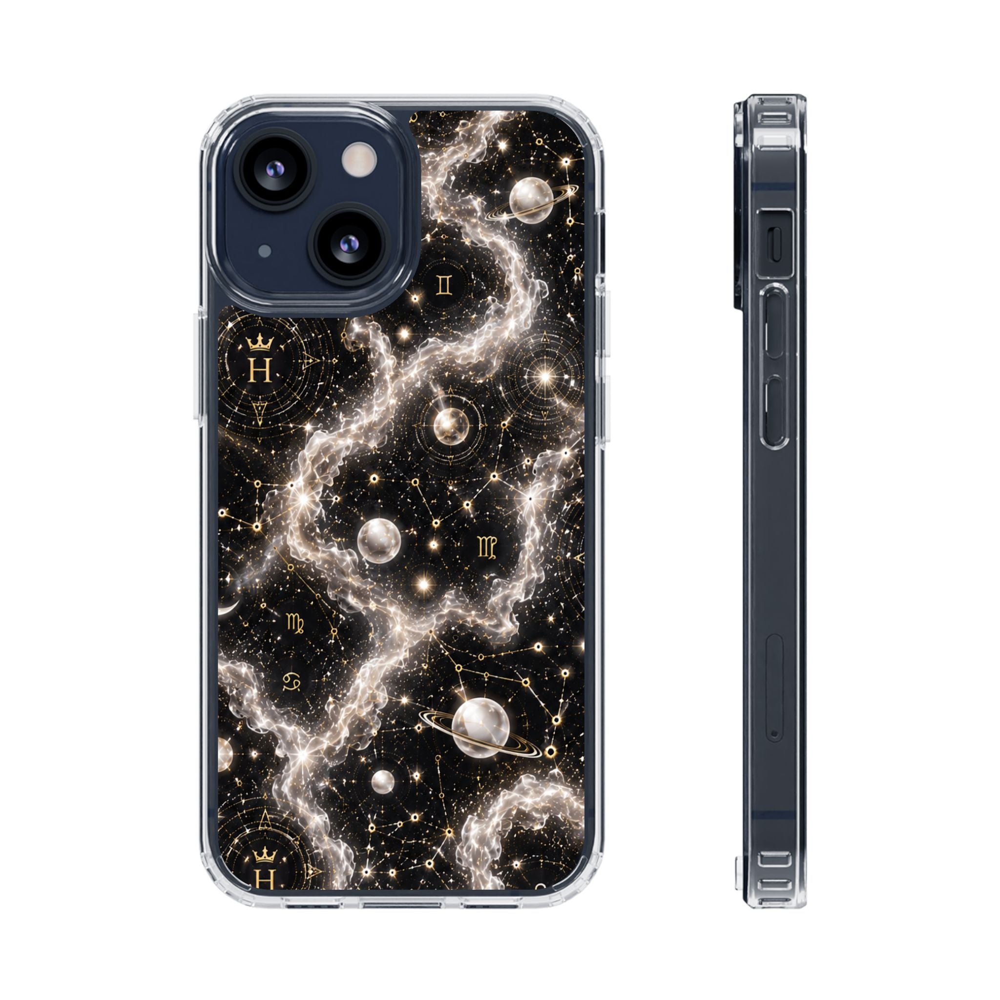 Gemini Pearl Birthstone Phone Case — Clear Magnetic Impact-Resistant