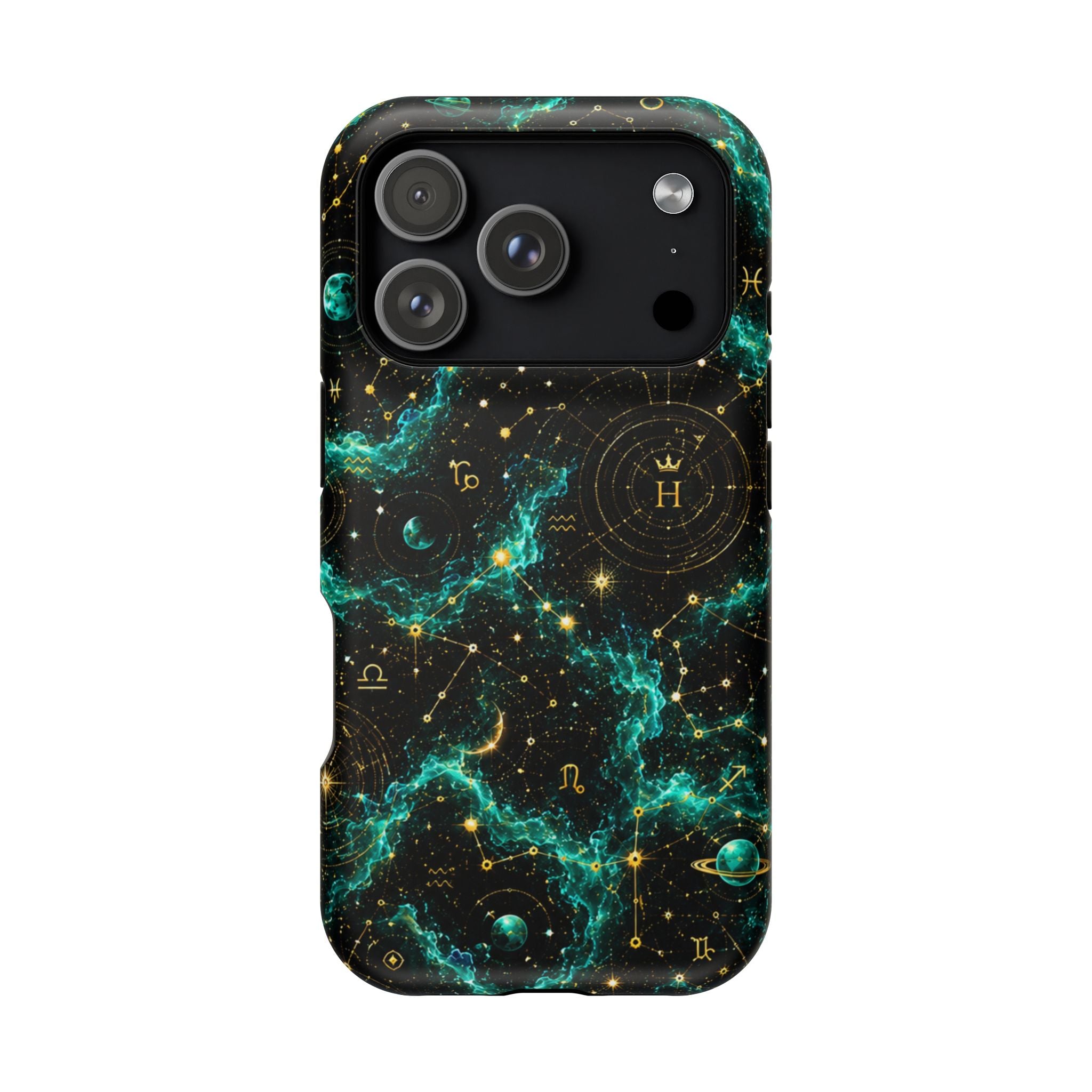 Sagittarius Turquoise Birthstone Phone Case — Black Magnetic Impact-Resistant