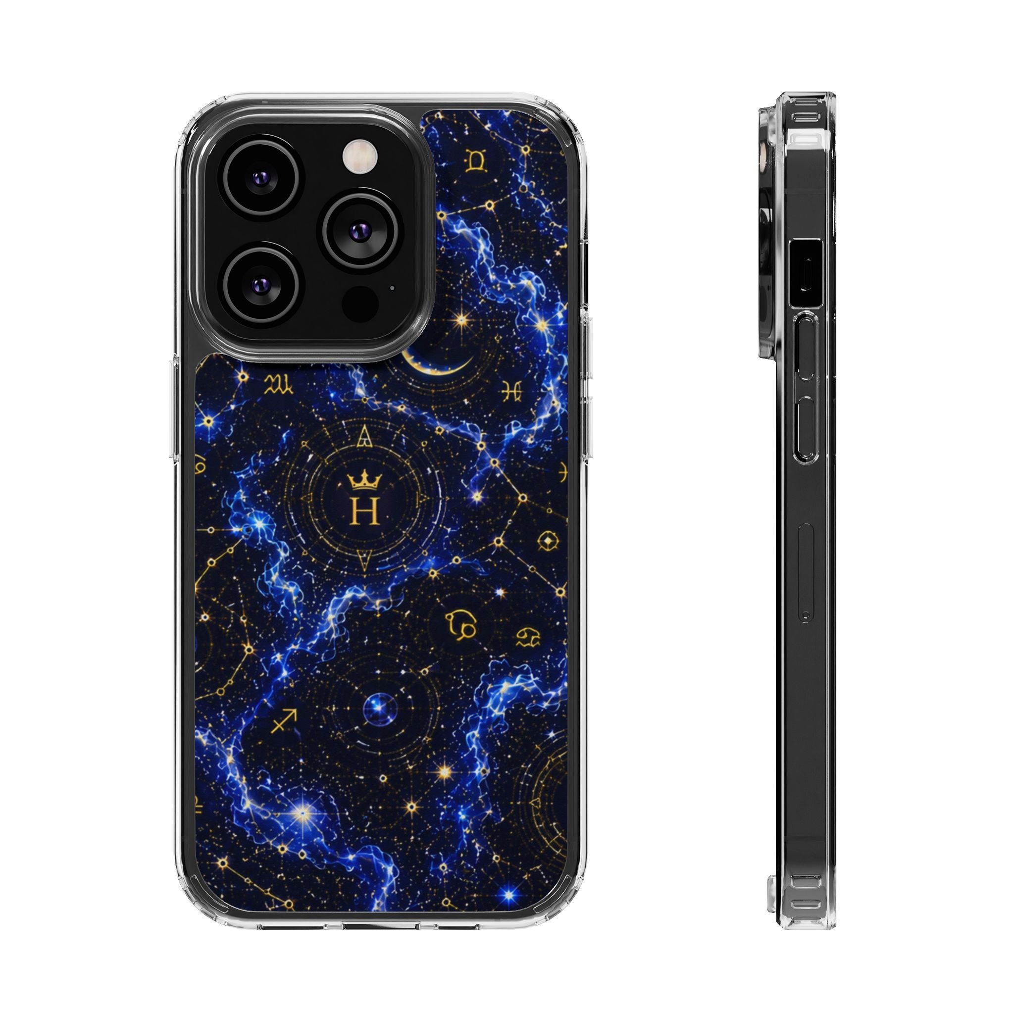 Virgo Sapphire Birthstone Phone Case — Clear Magnetic Impact-Resistant