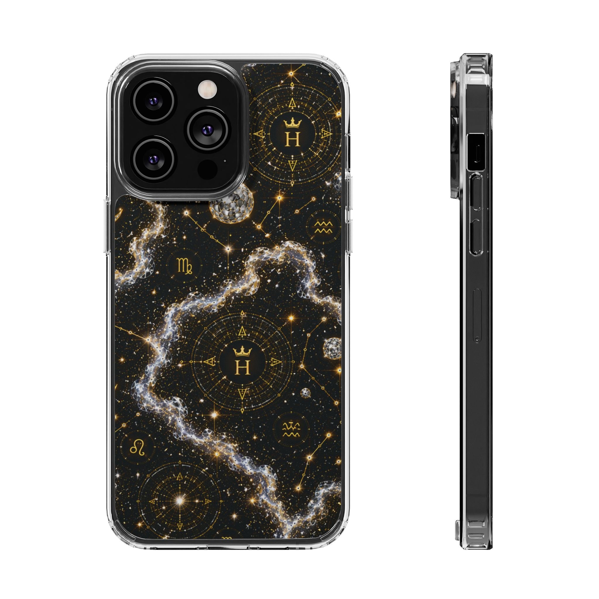 Aries Diamond Birthstone Phone Case — Clear Magnetic Impact-Resistant