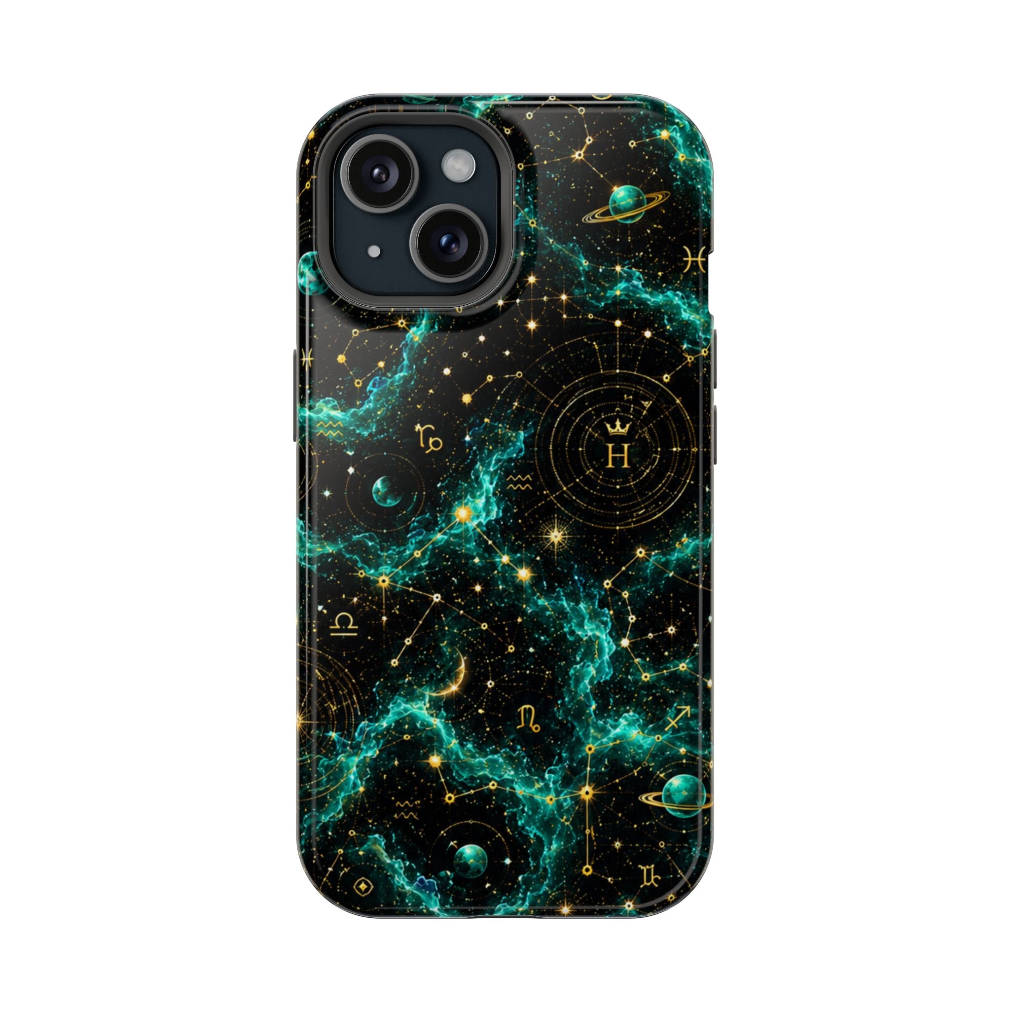Sagittarius Turquoise Birthstone Phone Case — Black Magnetic Impact-Resistant