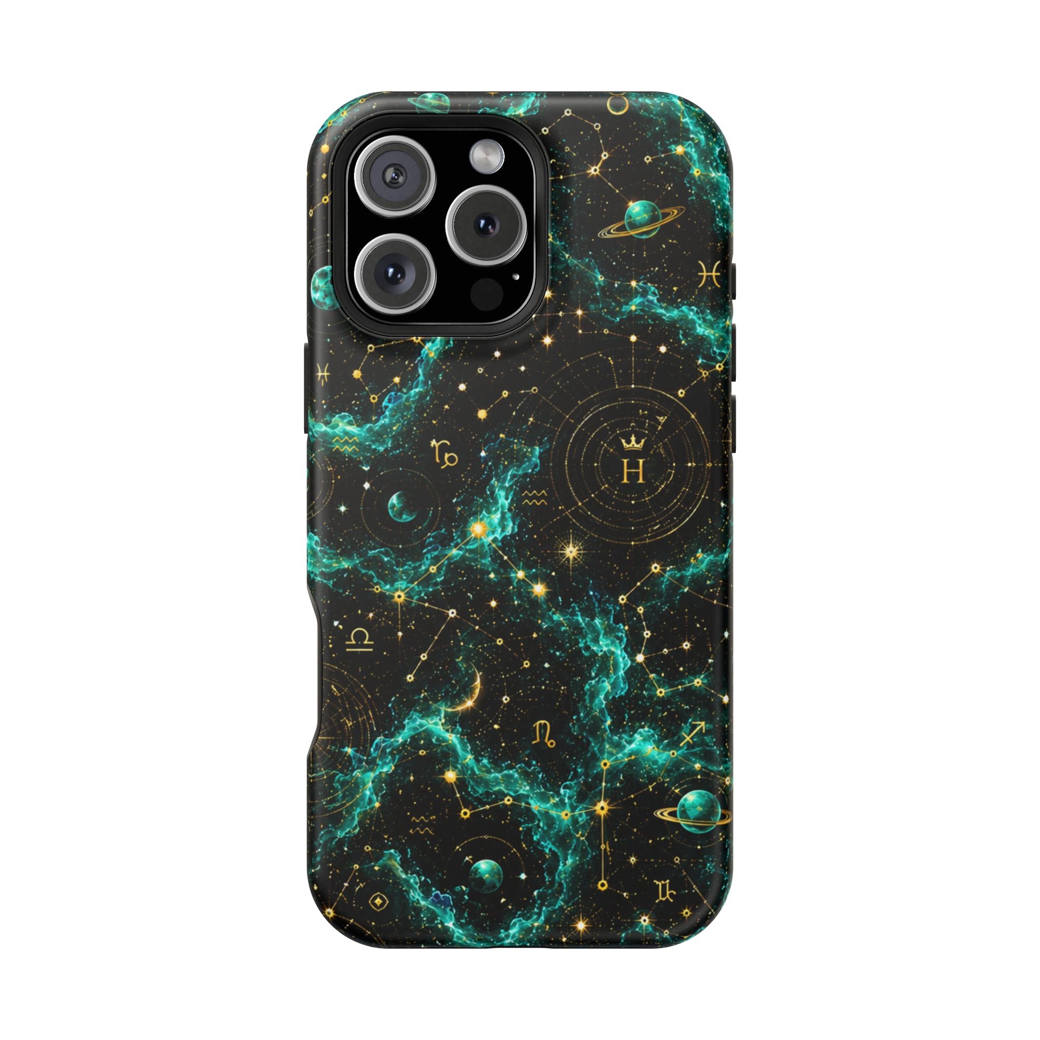 Sagittarius Turquoise Birthstone Phone Case — Black Magnetic Impact-Resistant